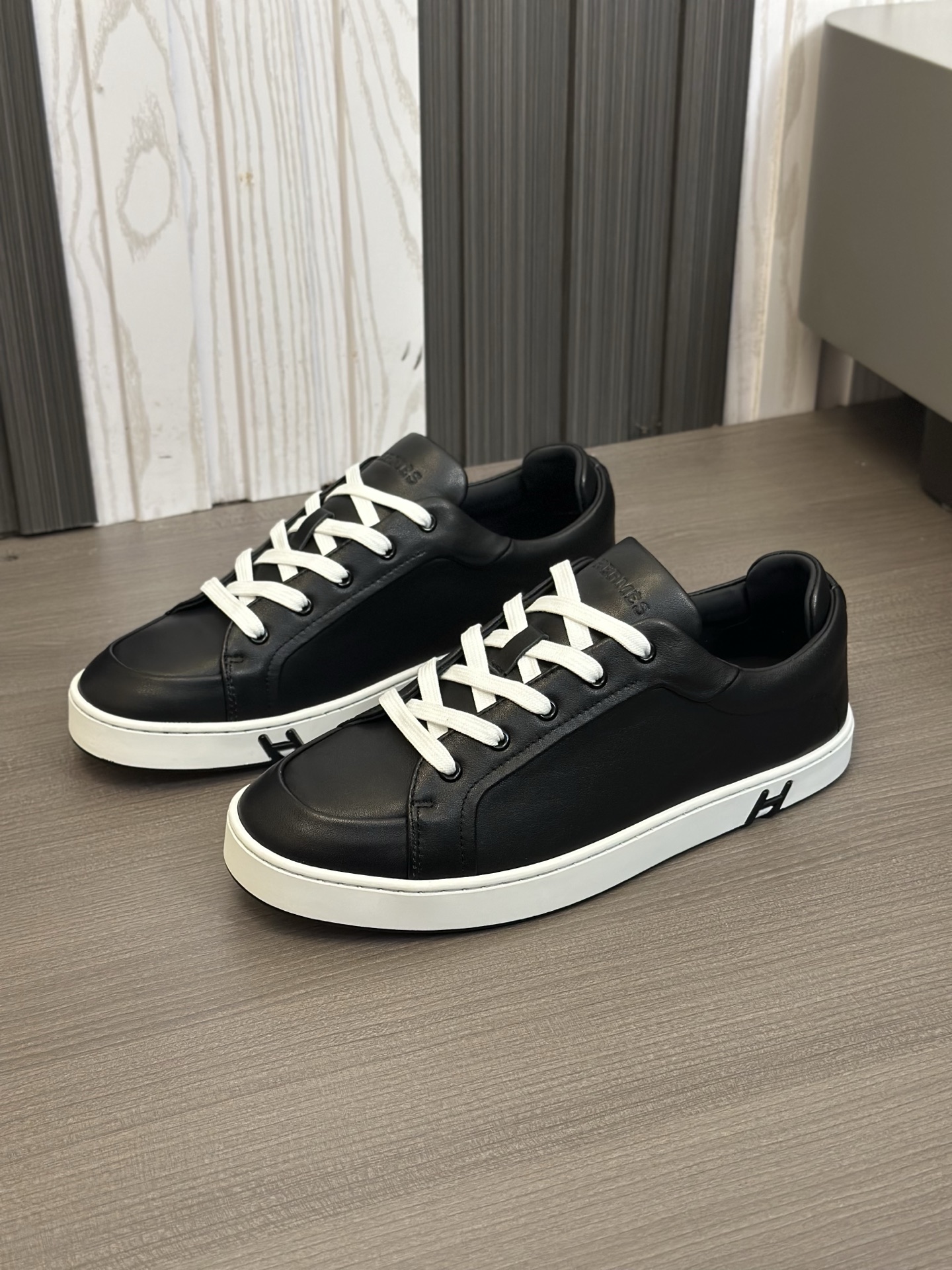 Hermes Men's Nappa Leather Sneakers - Black Lace-Up Design, Sizes 39-44 6 i1742174821553 9134 0 4