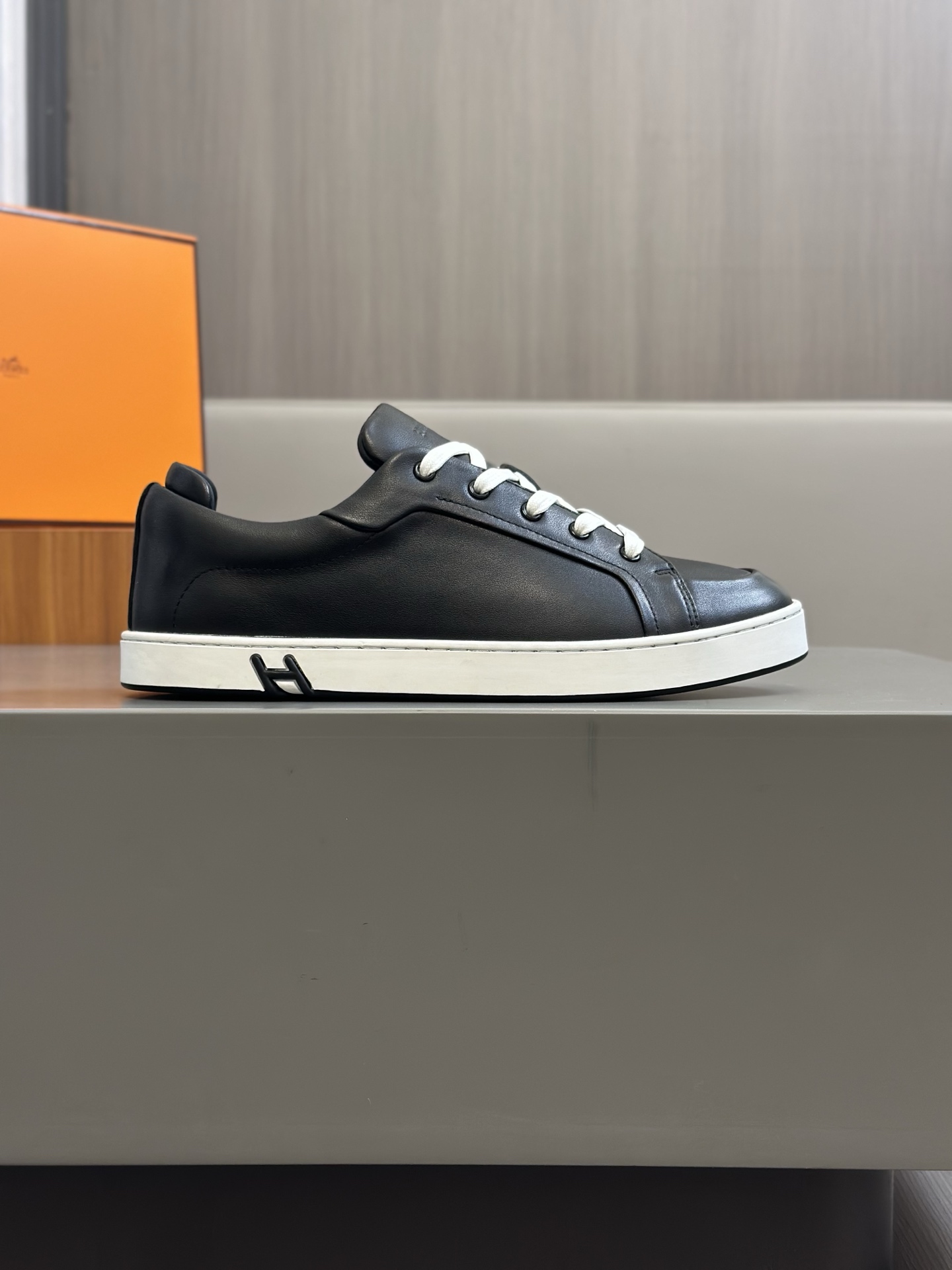 Hermes Men's Nappa Leather Sneakers - Black Lace-Up Design, Sizes 39-44 4 i1742174821620 8622 0 2