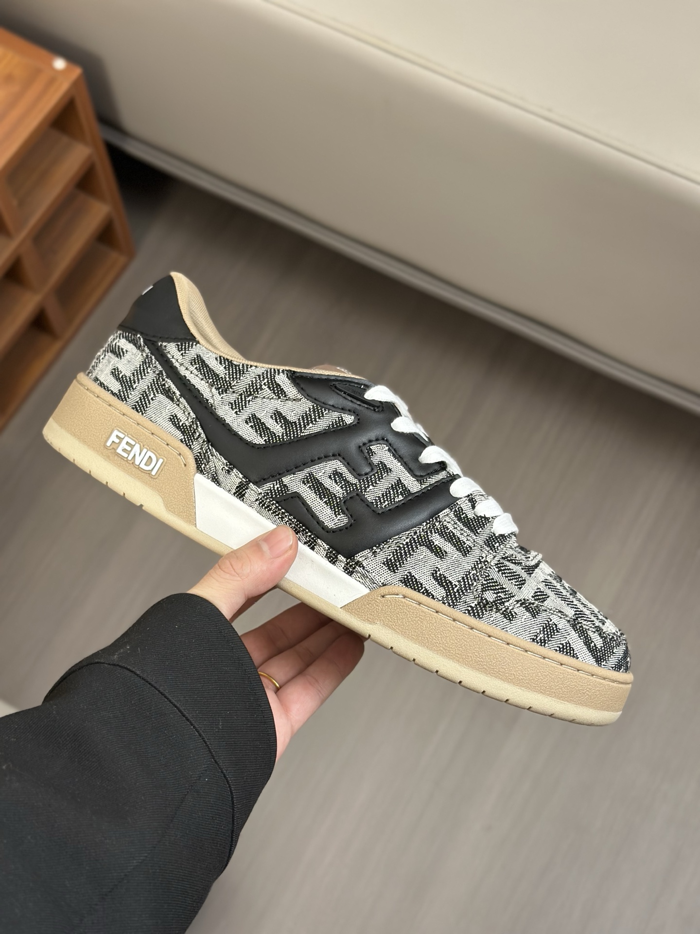 FD Nueva Pareja Vintage Clash Zapatillas de deporte Boardshorts en Fend* Partido Entrenador de diseñ