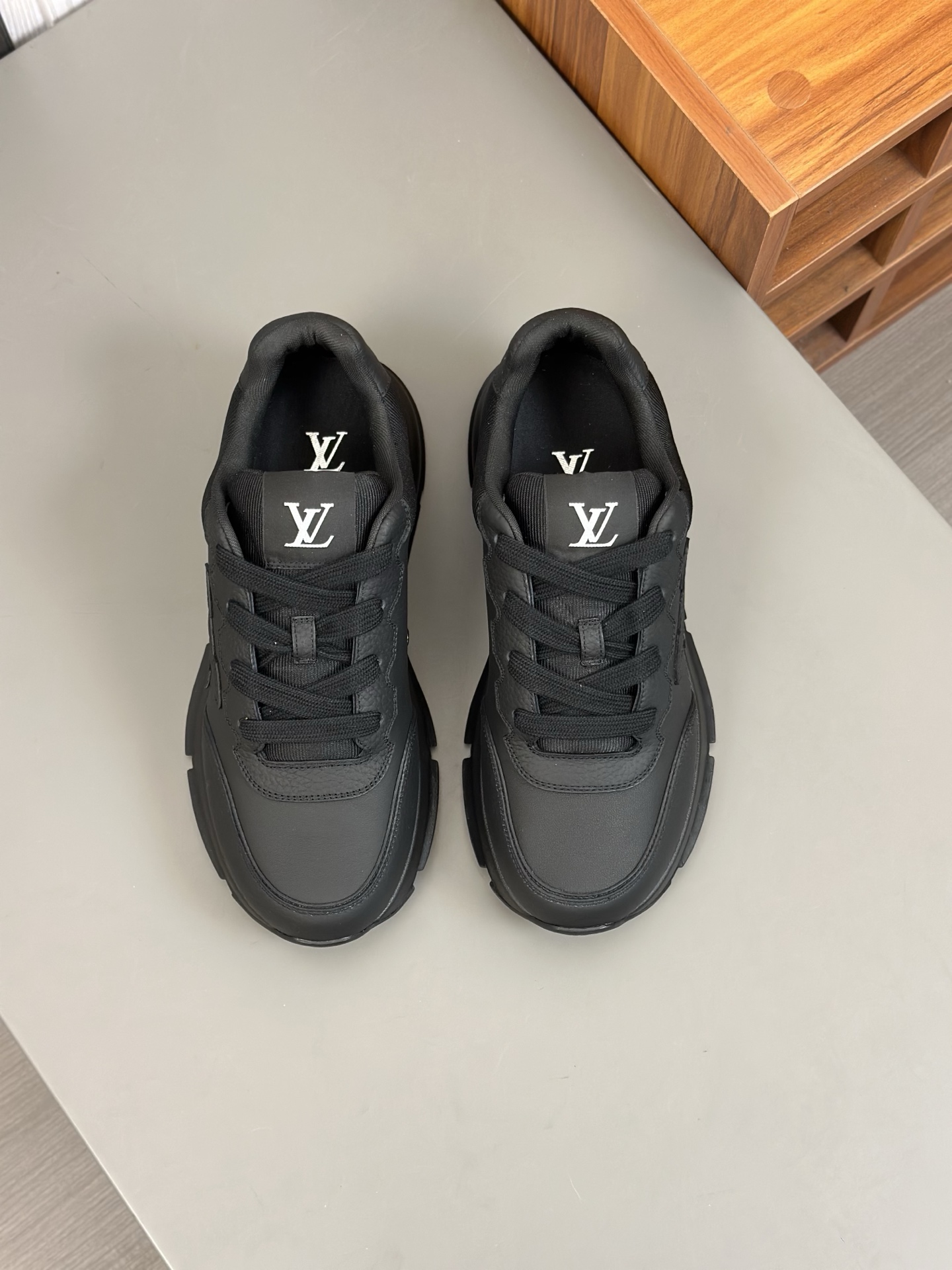Louis Vuitton Trainer Sneakers - Black Leather, Premium Quality, Limited Edition 2 i1742542809781 7545 0 0