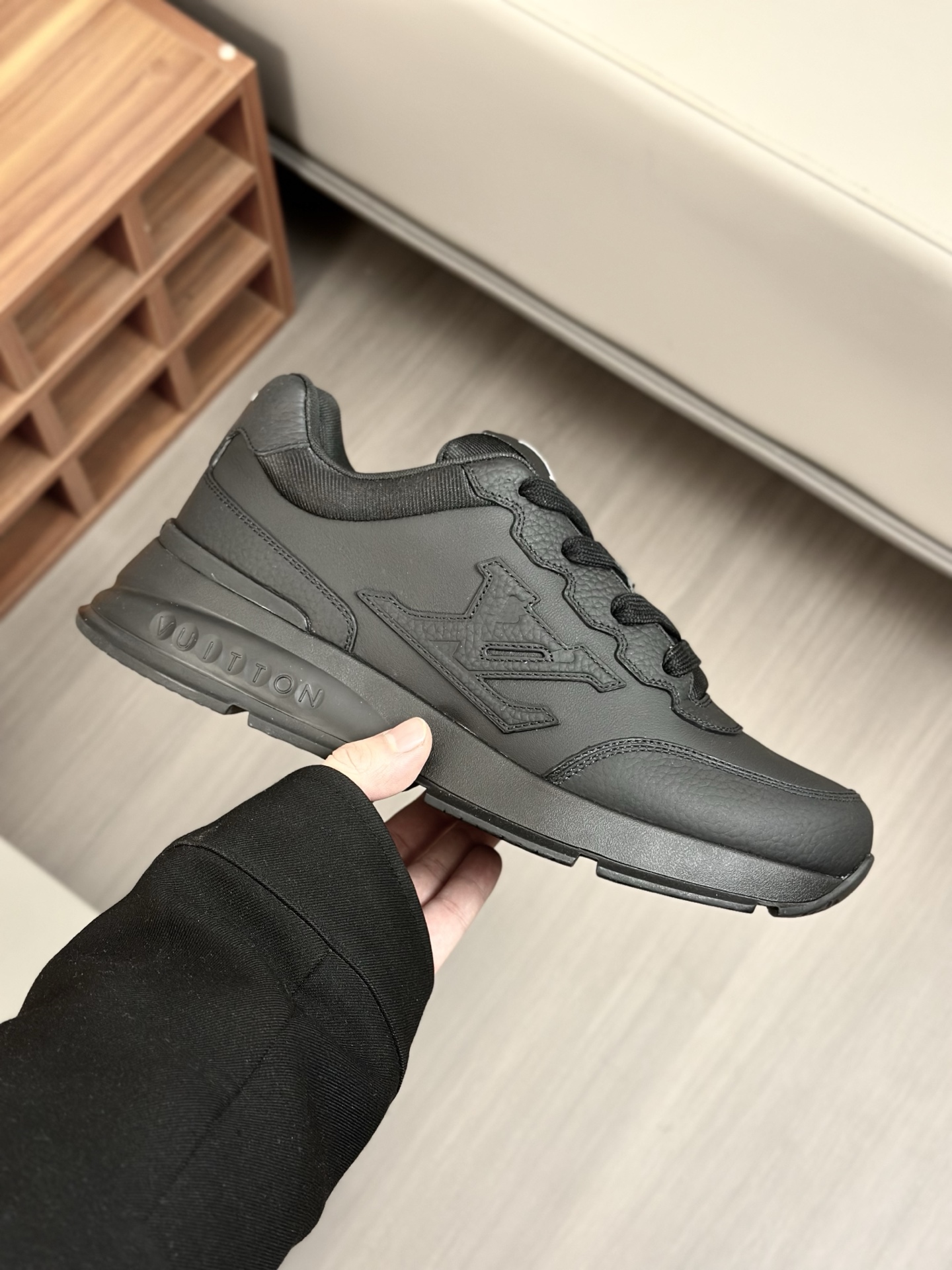 Louis Vuitton Trainer Sneakers - Black Leather, Premium Quality, Limited Edition 7 i1742542810544 3110 0 5