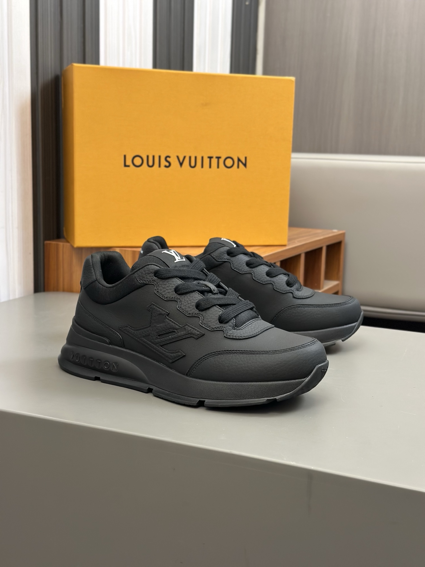 Louis Vuitton Trainer Sneakers - Black Leather, Premium Quality, Limited Edition 5 i1742542810555 4145 0 3