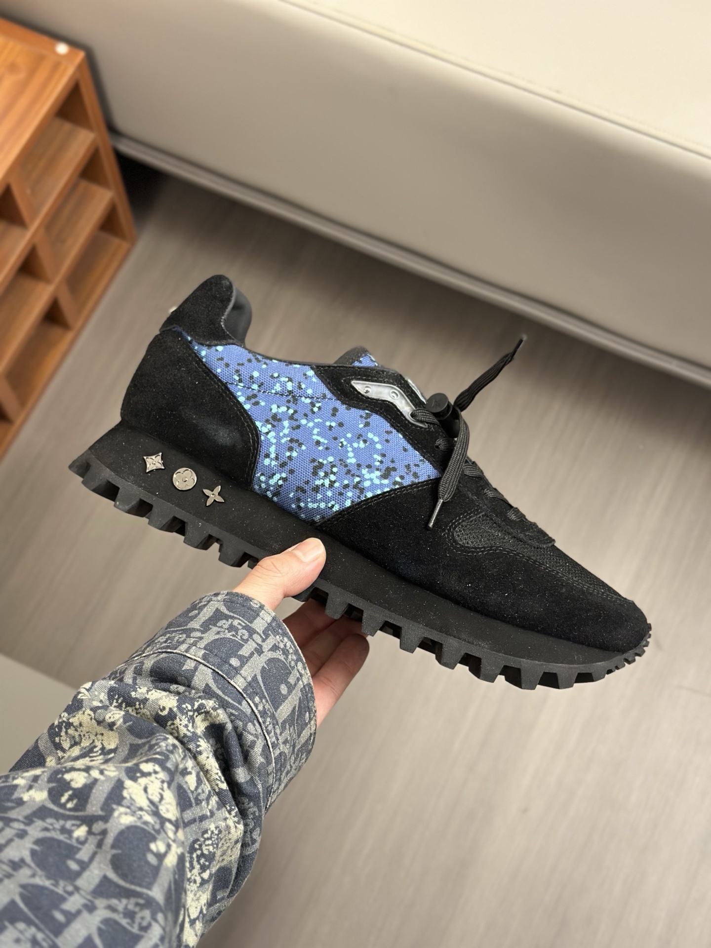 Louis Vuitton Men's Run Away Pulse Sneaker in Black and Blue 4 i1742765970207 1349 0 2