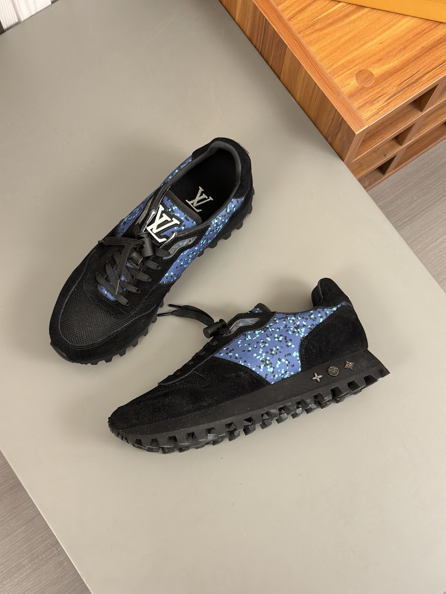 Louis Vuitton Men's Run Away Pulse Sneaker in Black and Blue 3 i1742765970216 1975 0 1