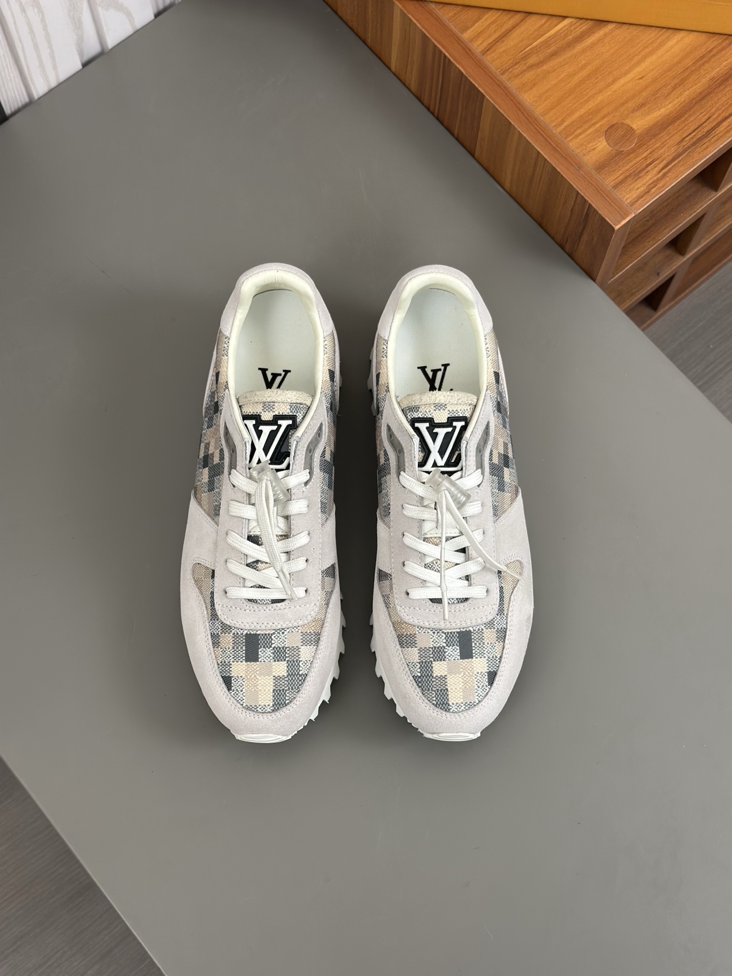 Louis Vuitton Men's Run Away Pulse Sneaker Monogram Italian Leather, Size 38-44 1 Louis Vuitton Men's Run Away Pulse Sneaker Monogram Italian Leather, Size 38-44