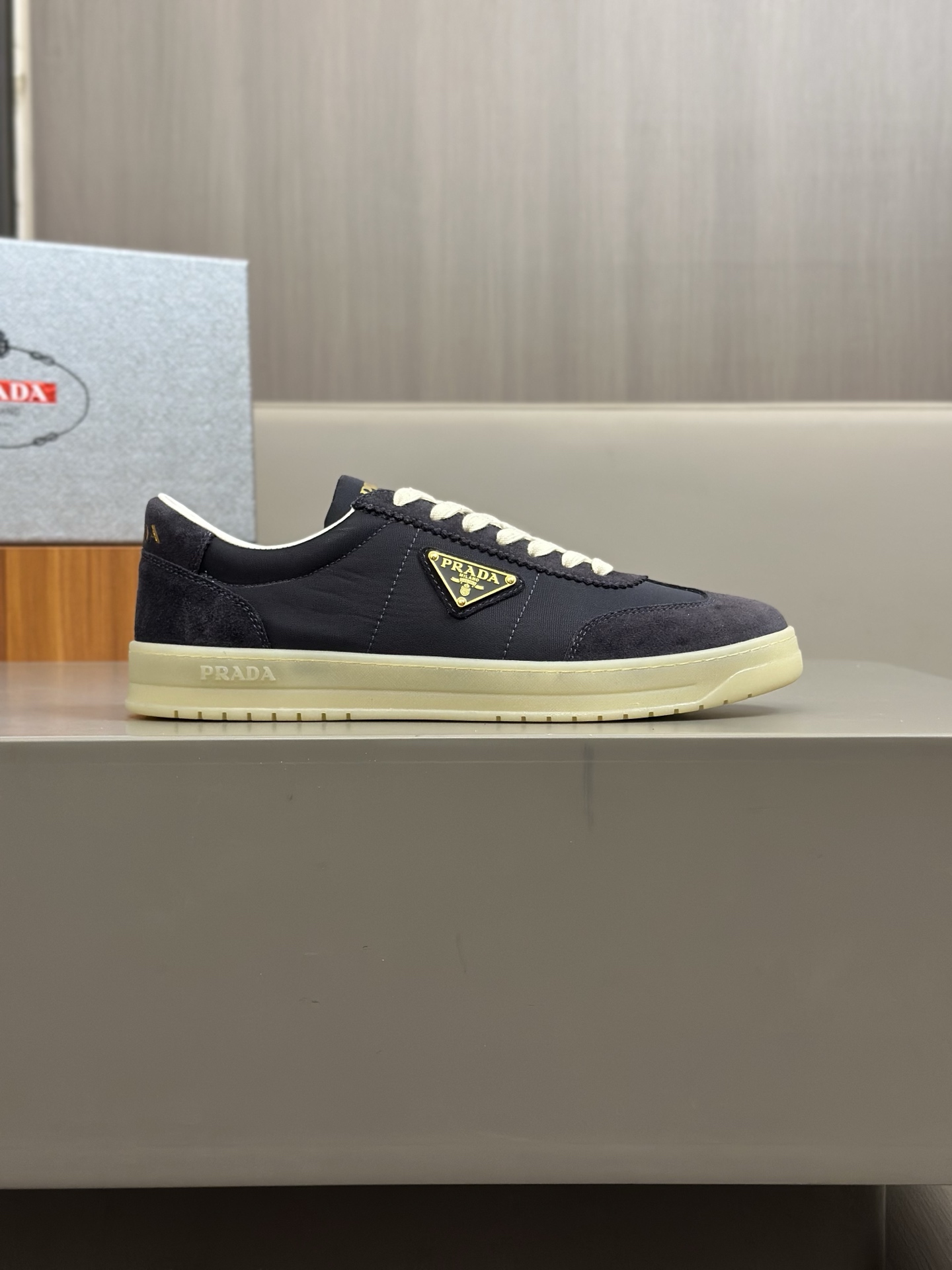 Prada Men's Navy Leather Sneakers, High-Quality Craftsmanship, Size 39-44 4 i1742766929453 4058 0 2