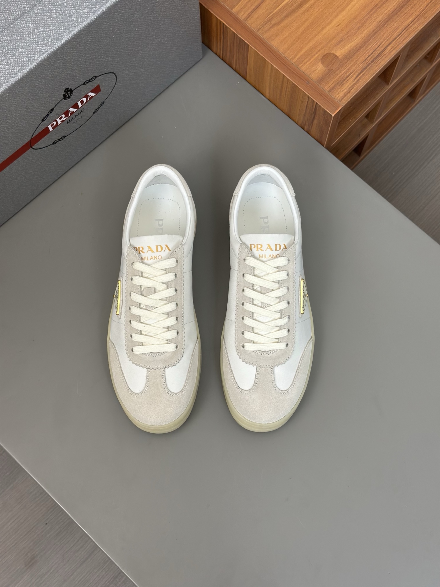 Prada Men's Leather Sneakers, New Collection, Sizes 39-44, Street Style