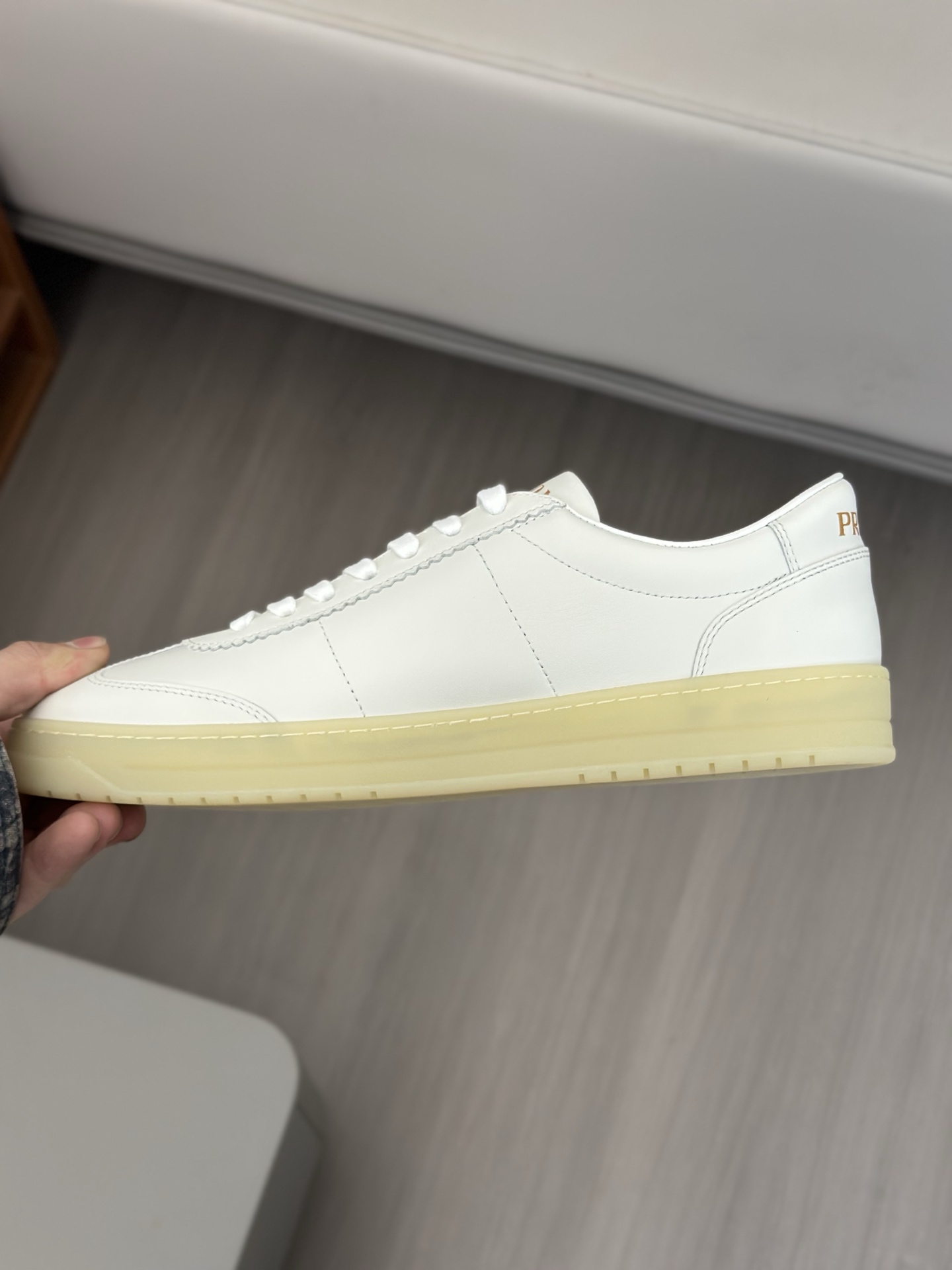 Prada Men's White Leather Sneakers, Italian Craftsmanship, Sizes 39-44 8 i1742767049565 455 0 6