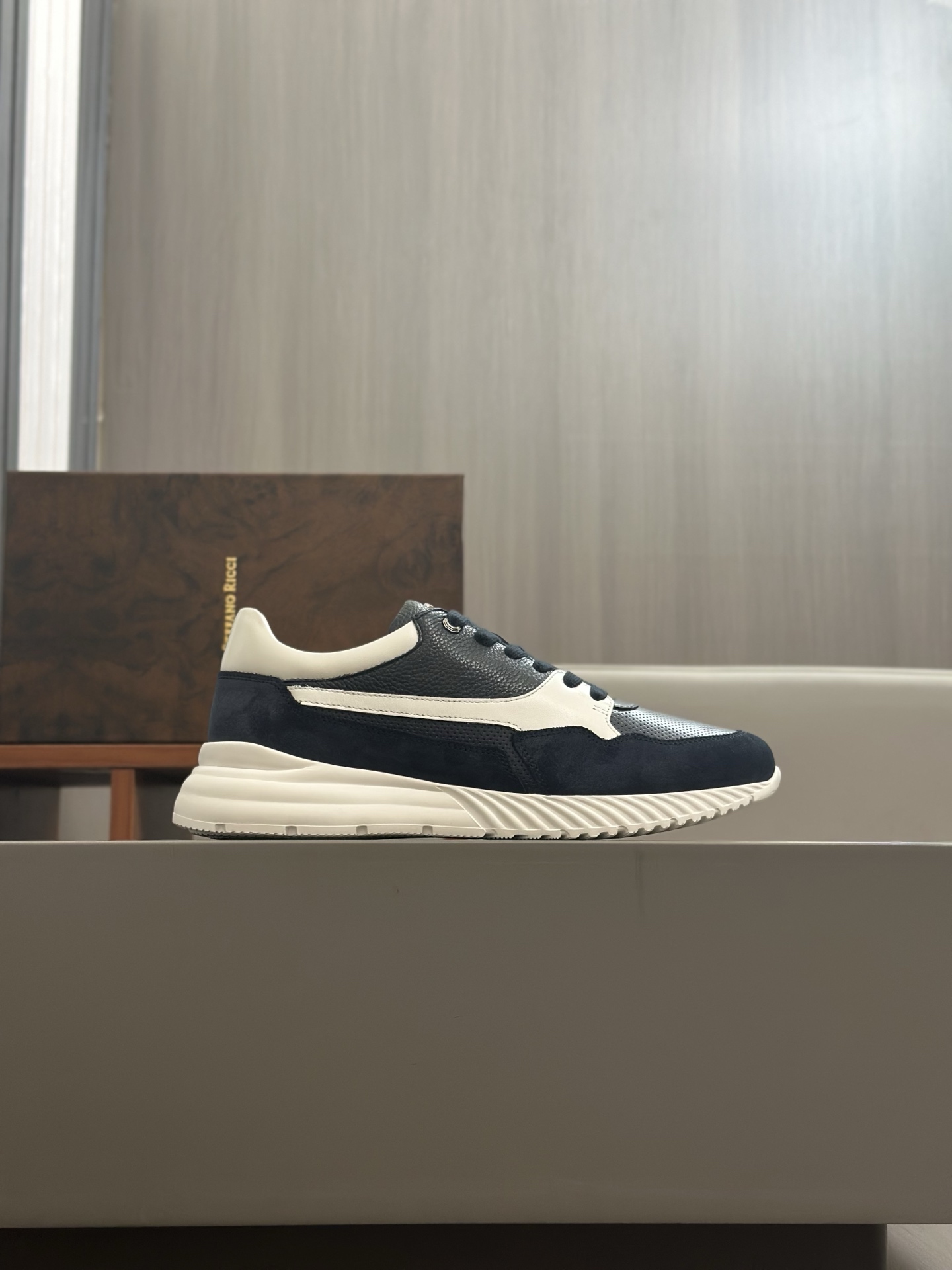 Stefano Ricci Men's Leather Sneakers, Calfskin and Crocodile Detail 5 i1743149114228 6323 0 3