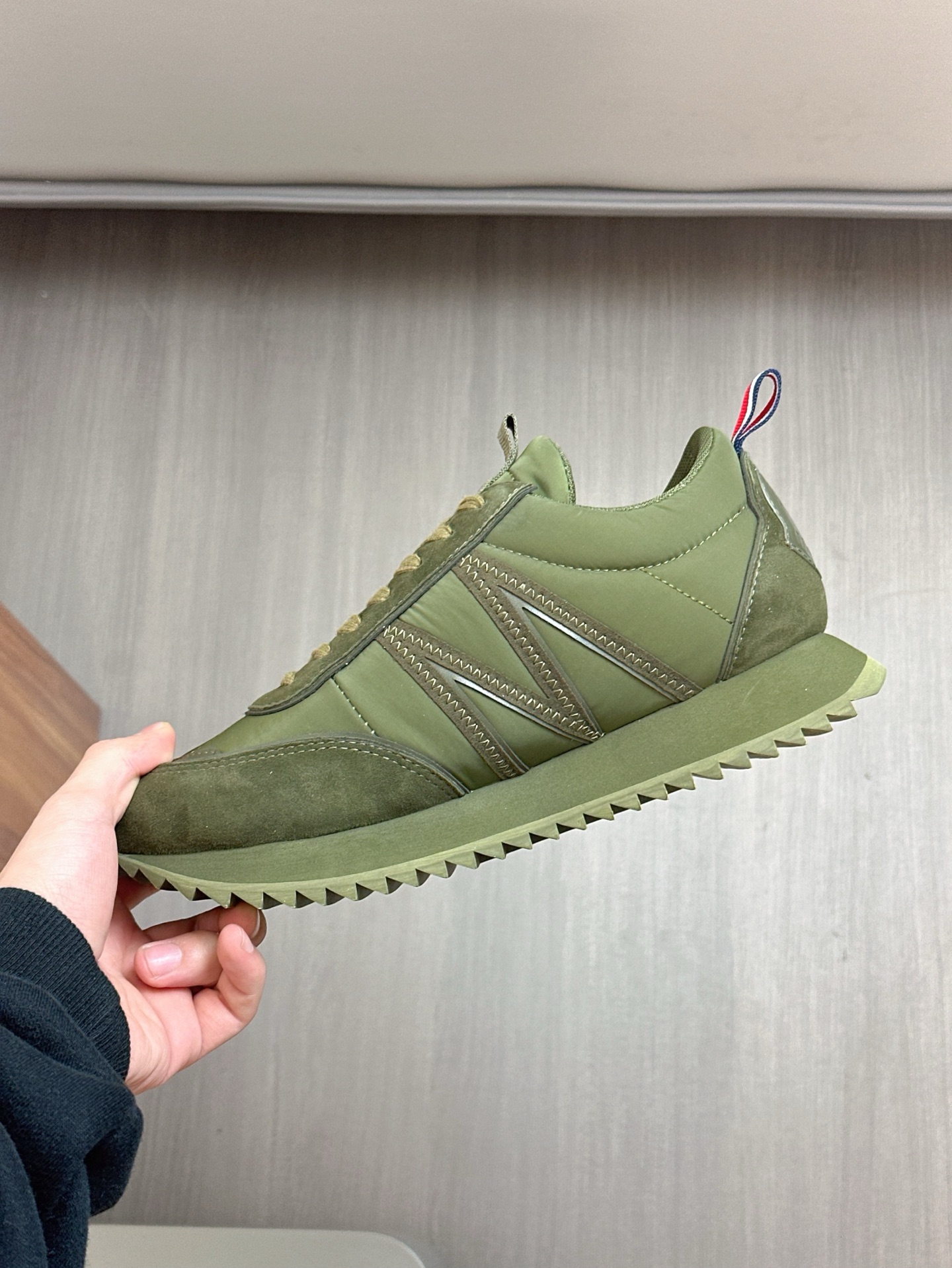 Moncler Men's Olive Green Sneakers - Lace-Up, Rubber Sole, Size 39-44 8 i1743323440120 475 0 6