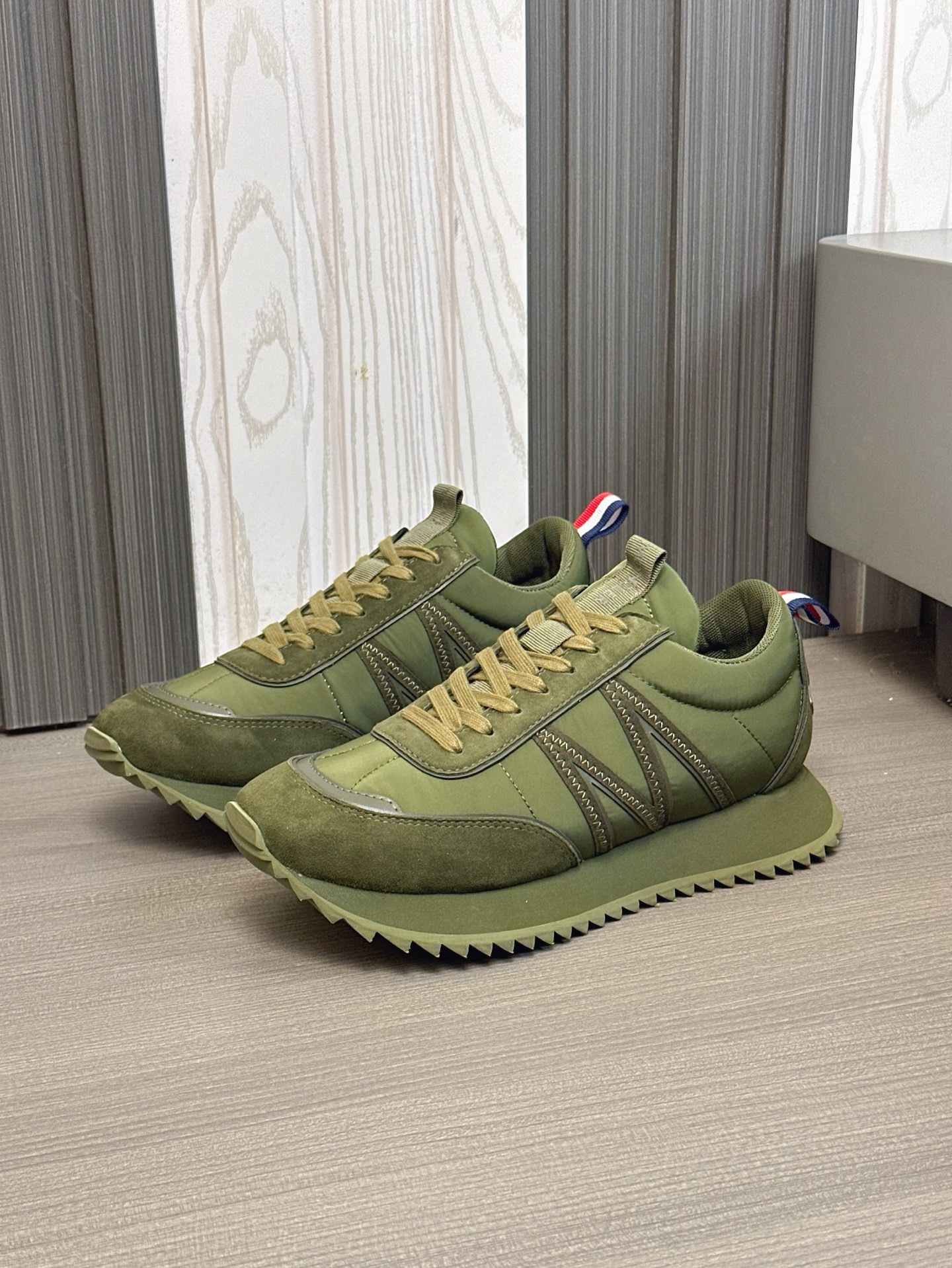 Moncler Men's Olive Green Sneakers - Lace-Up, Rubber Sole, Size 39-44 5 i1743323440177 3640 0 3