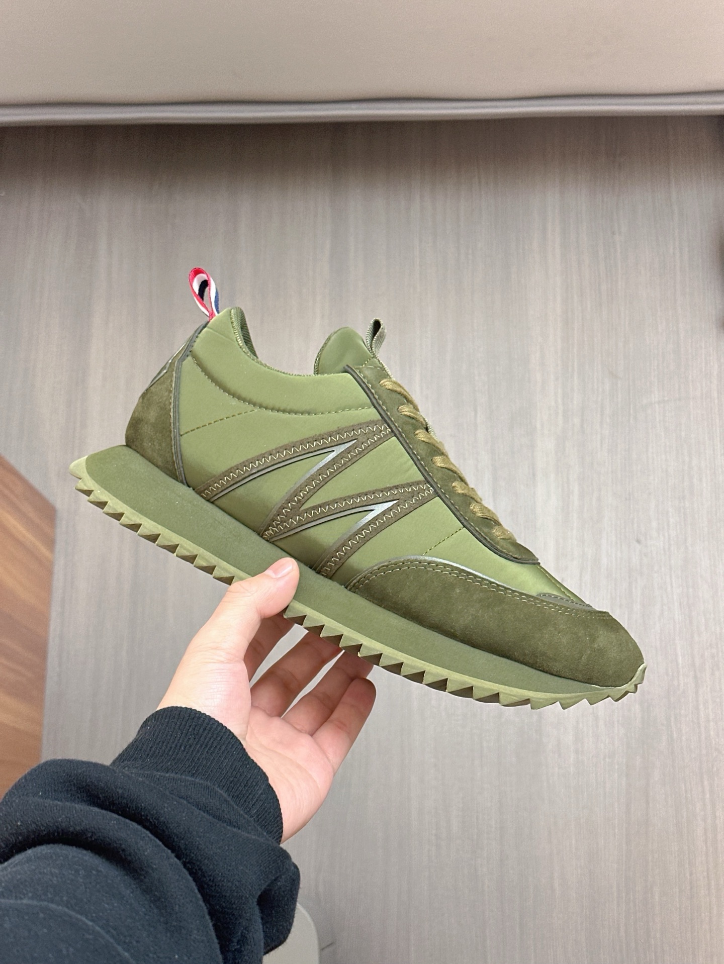 Moncler Men's Olive Green Sneakers - Lace-Up, Rubber Sole, Size 39-44 6 i1743323440989 754 0 4