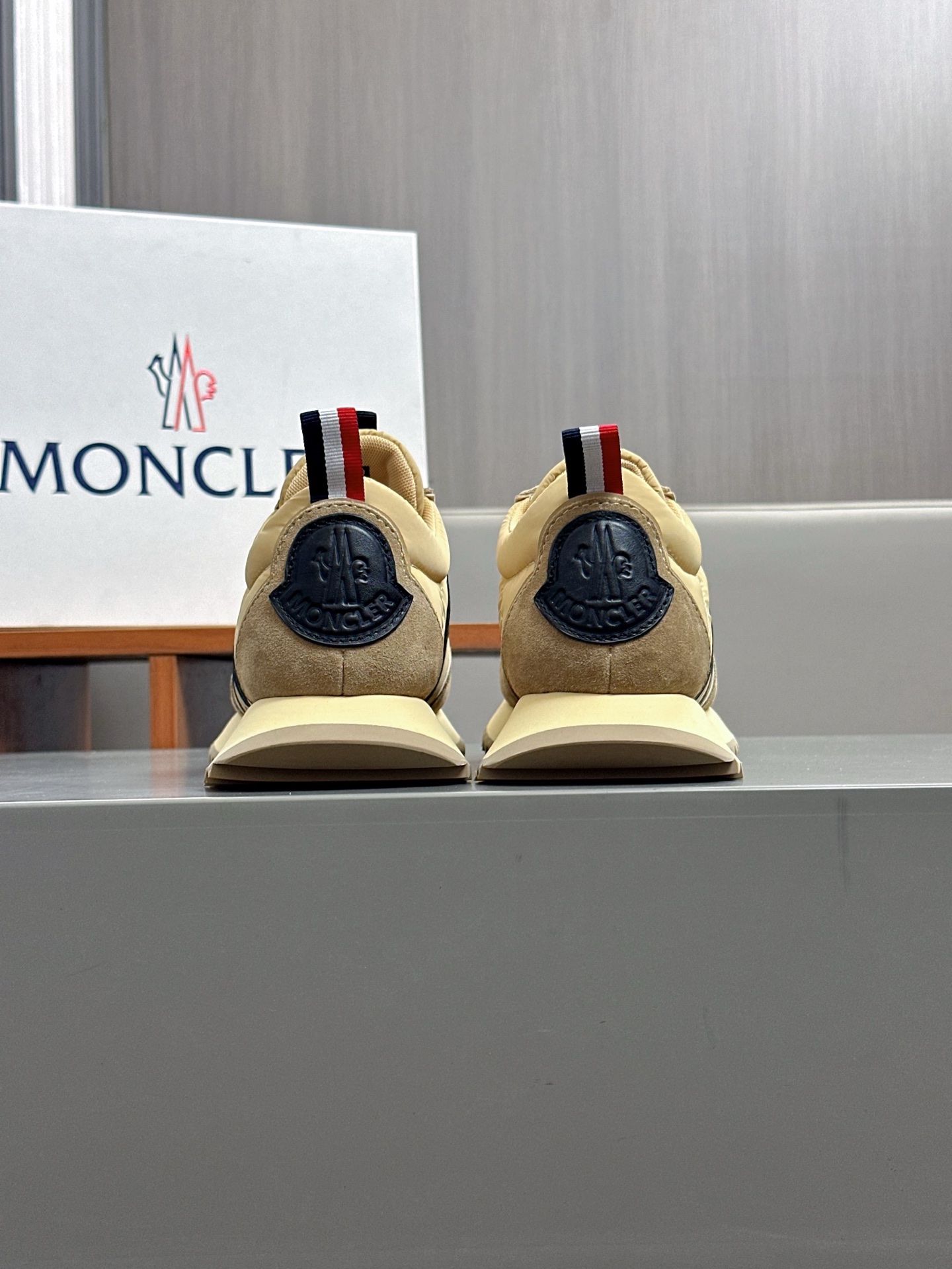 Moncler Men's Beige Neoprene and Rubber Sneakers with Lace-Up Design 10 i1743323449861 9394 0 8