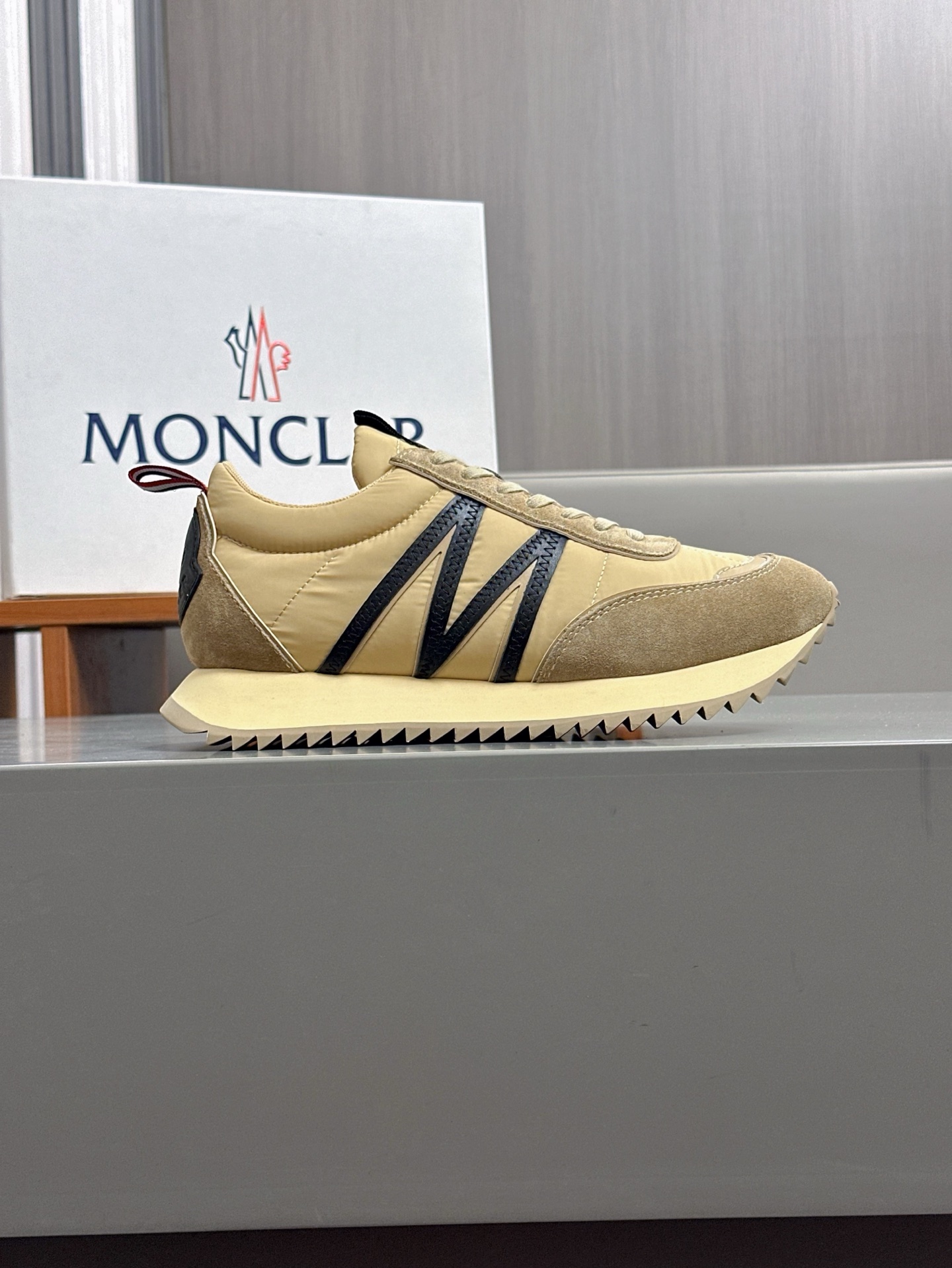 Moncler Men's Beige Neoprene and Rubber Sneakers with Lace-Up Design 5 i1743323449877 1602 0 3