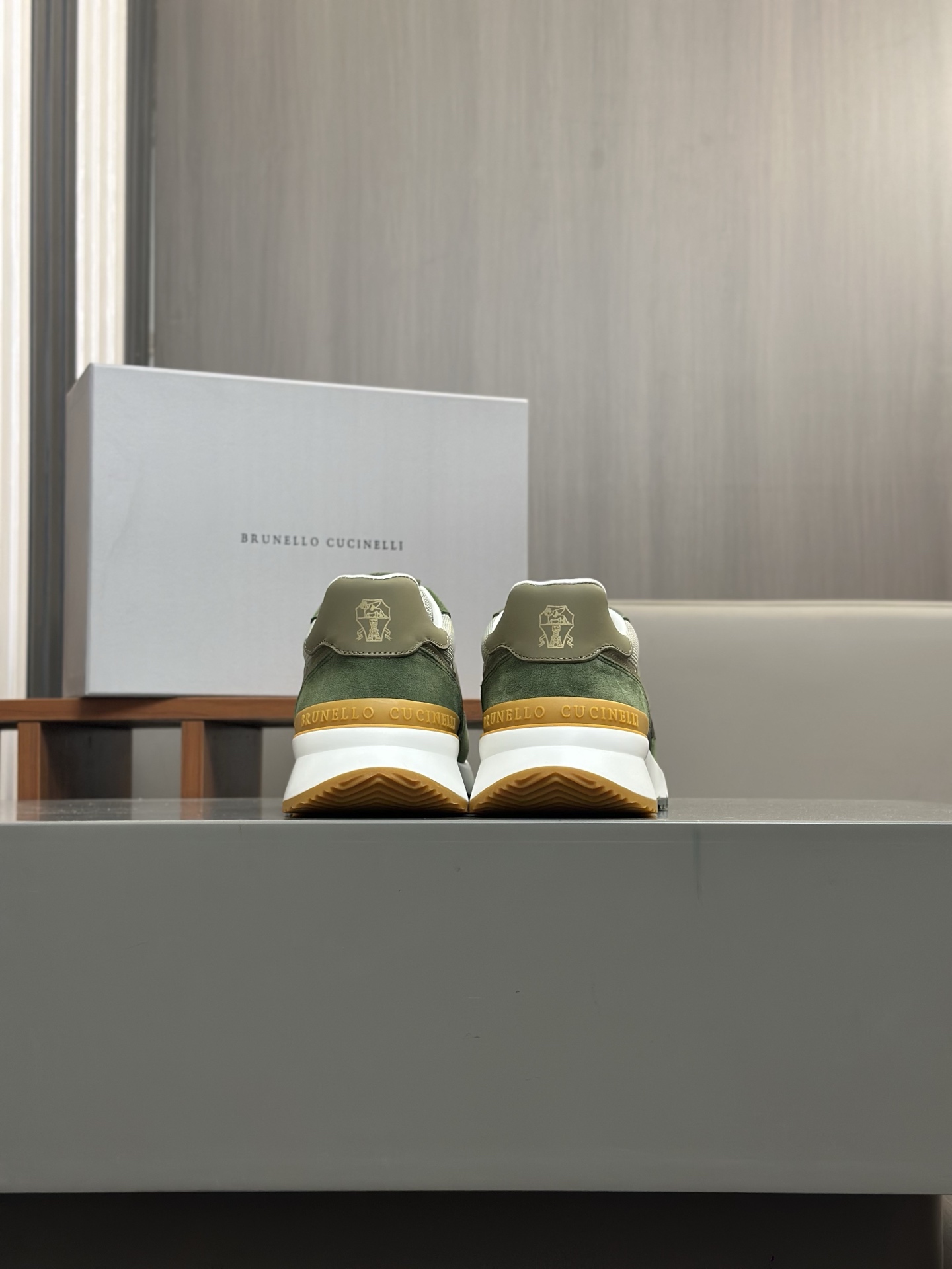 Brunello Cucinelli Suede and Leather Sneakers for Men, Olive Green 9 i1743404857524 8776 0 7