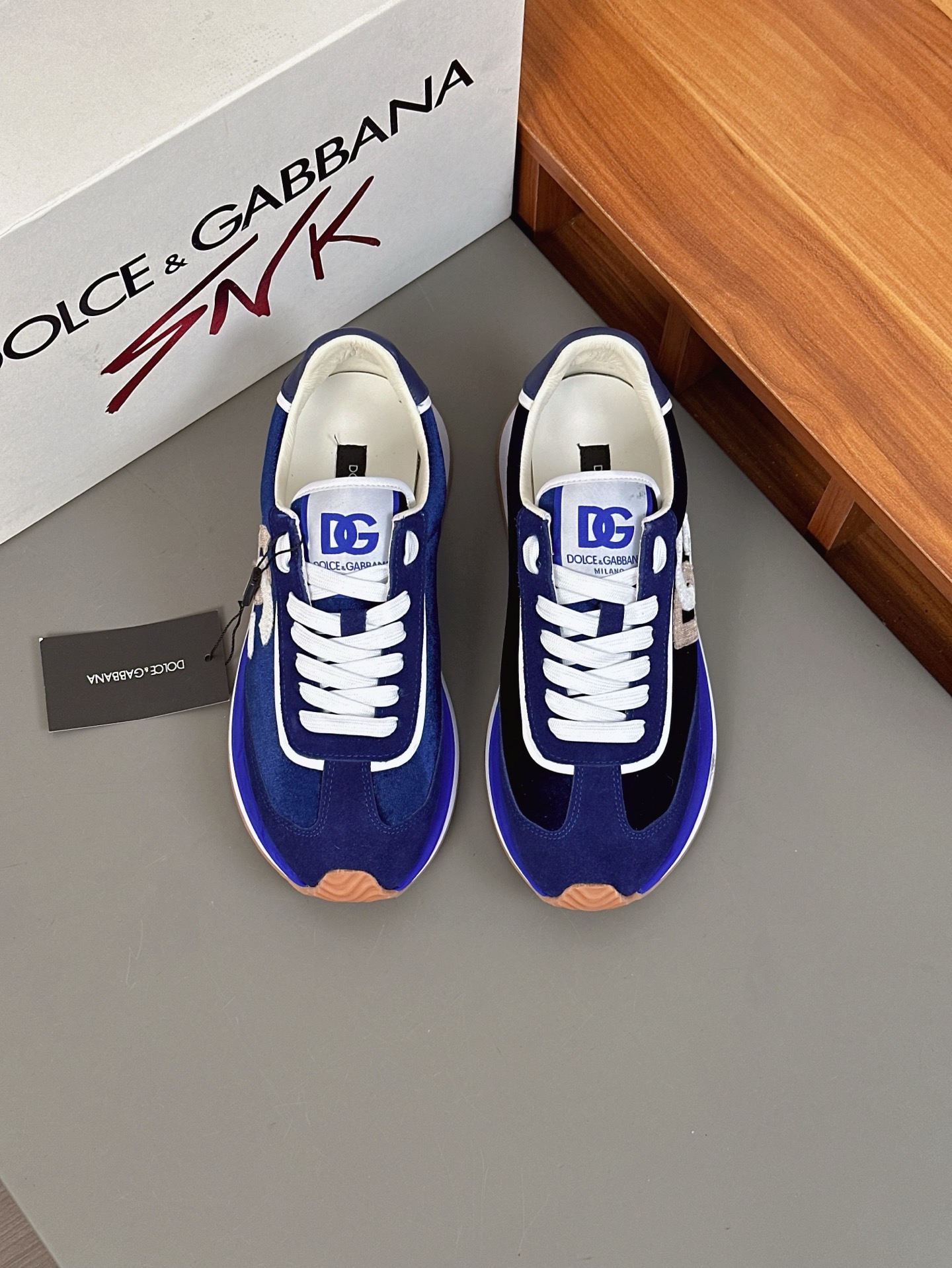 --Nuevo--Dolce&Gabbana--DG de gama alta de los hombres zapatos deportivo-casual. Mostrador superior 