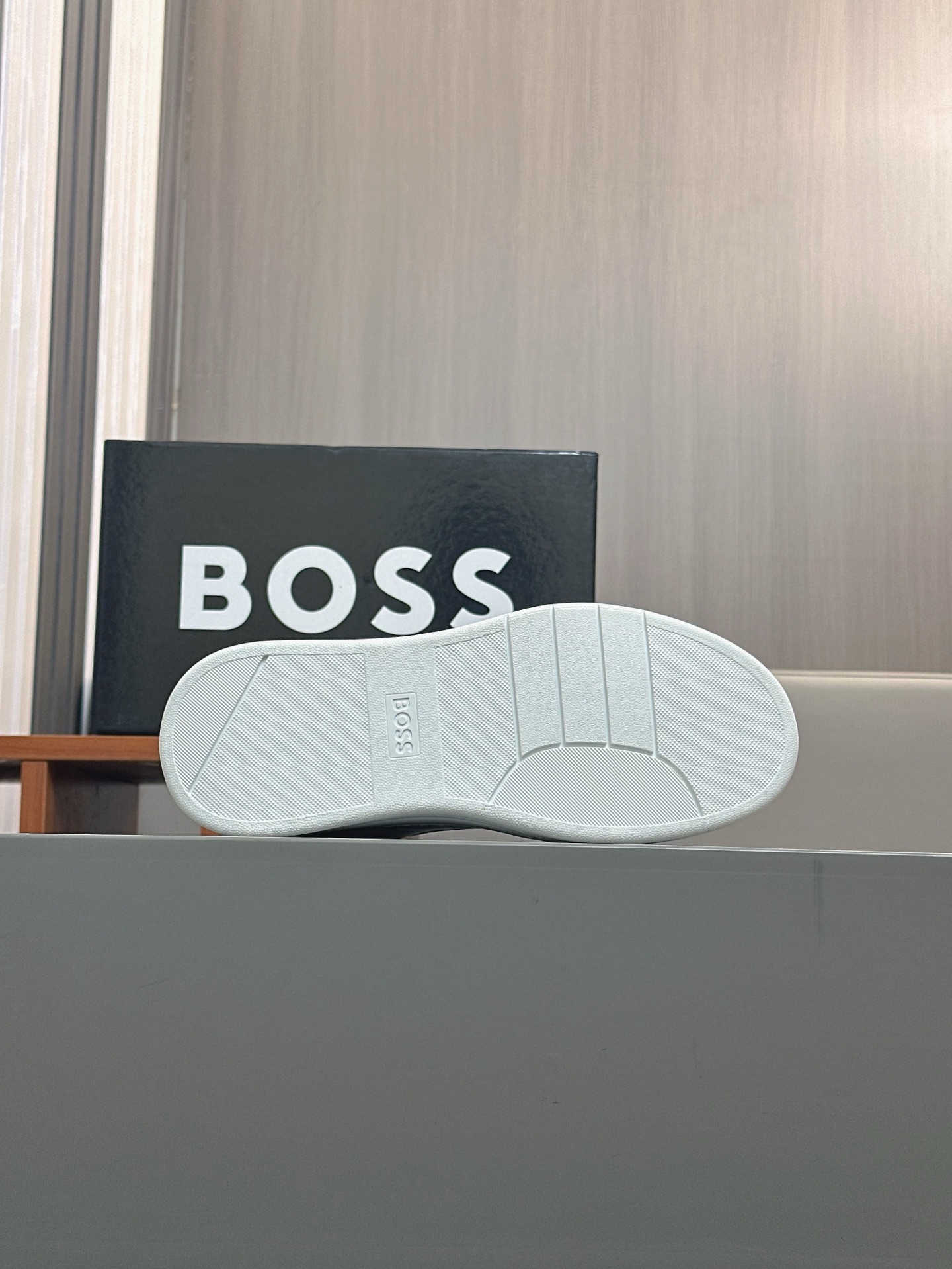 Boss zapatillas de deporte casuales de los hombres, molde abierto original, tela de piel importada, 