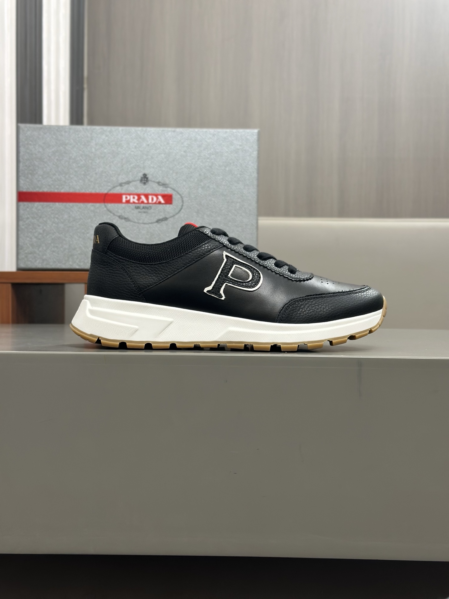 Prada Men's Leather Sneakers Designer Fashionable Urban Street Style Shoes 3 i1744054479069 5260 0 1