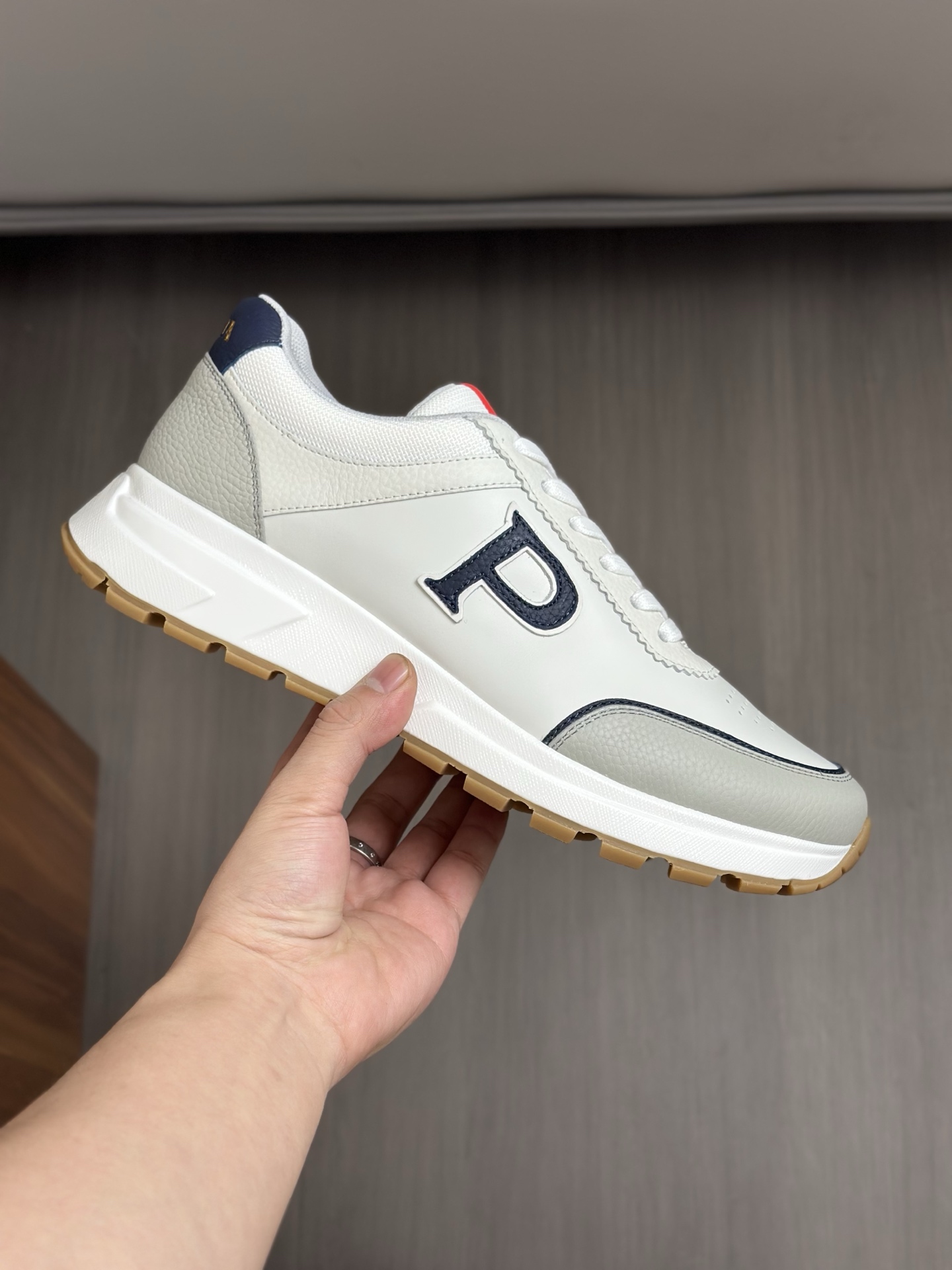 Prada Men's Leather Sneakers White Casual Lace-Up Shoes Size 39-44 5 i1744054498280 8402 0 3