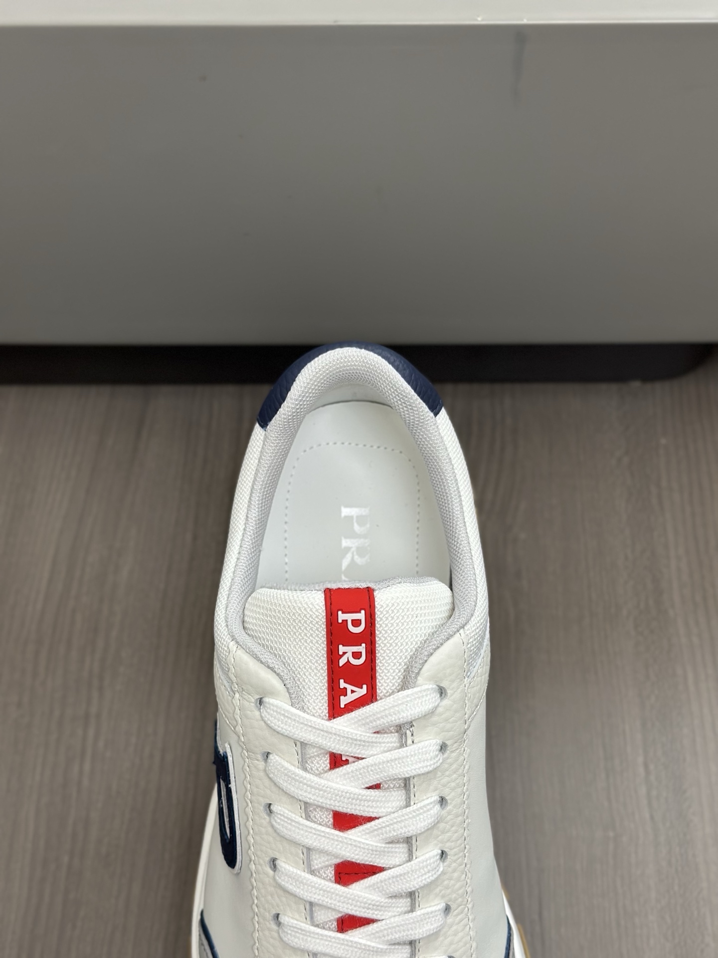 Prada Men's Leather Sneakers White Casual Lace-Up Shoes Size 39-44 10 i1744054501176 4220 0 8