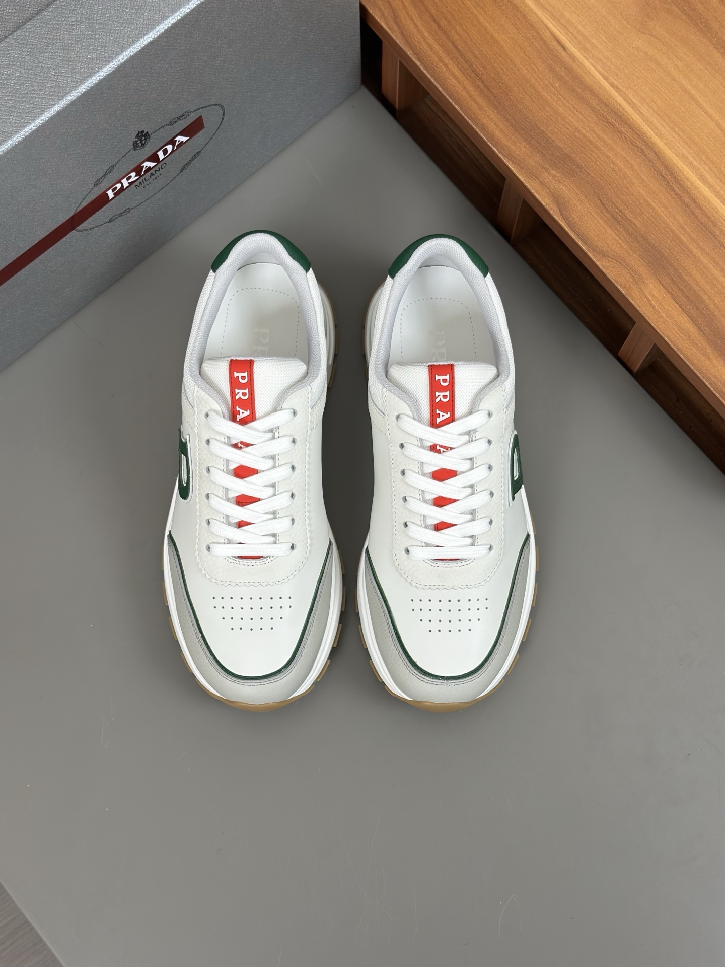 Prada Men's Leather Sneakers White Casual Shoes Size 39-44 New Collection 2 i1744054547488 7958 0 0