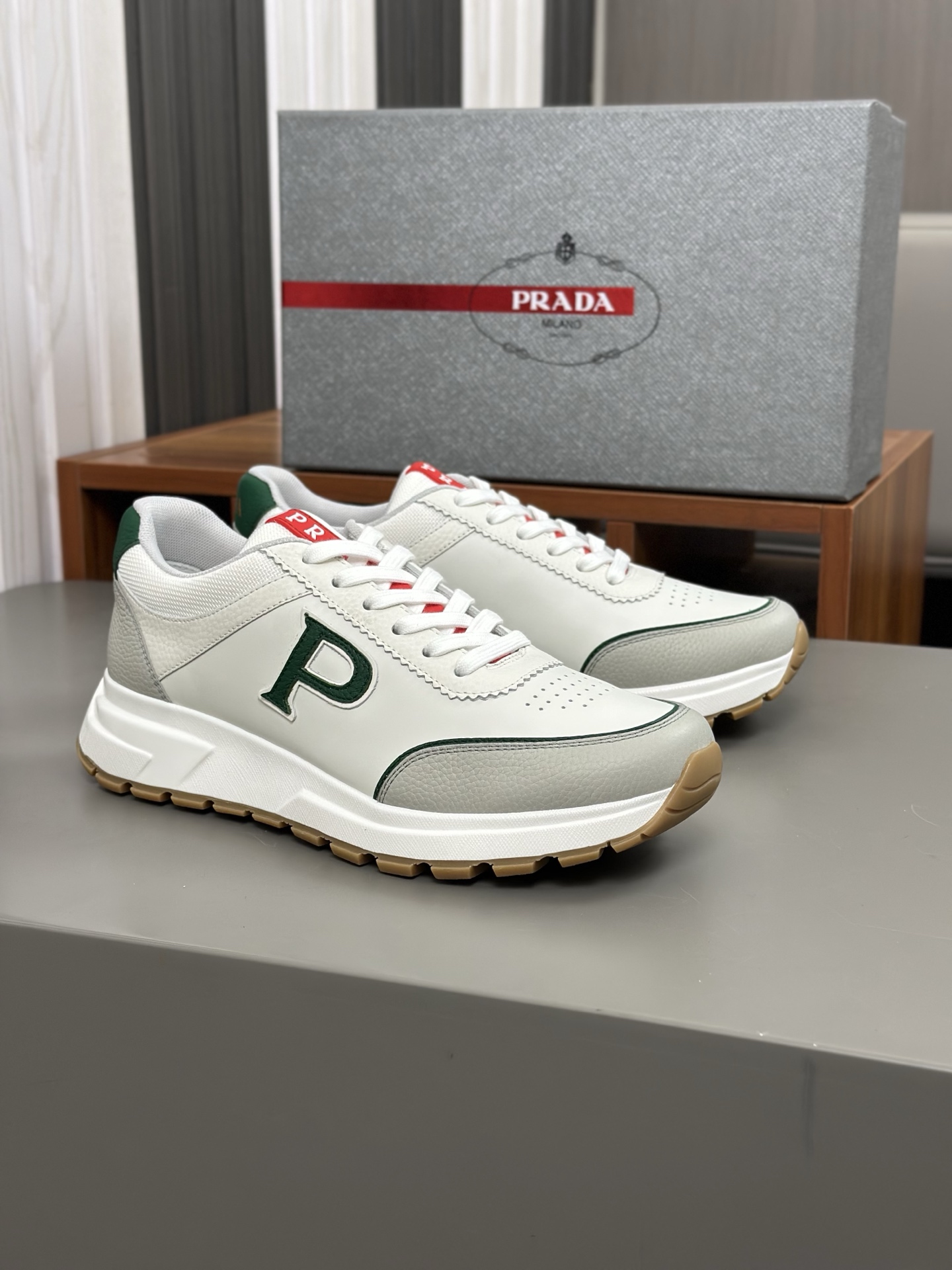 Prada Men's Leather Sneakers White Casual Shoes Size 39-44 New Collection 3 i1744054547618 8883 0 1