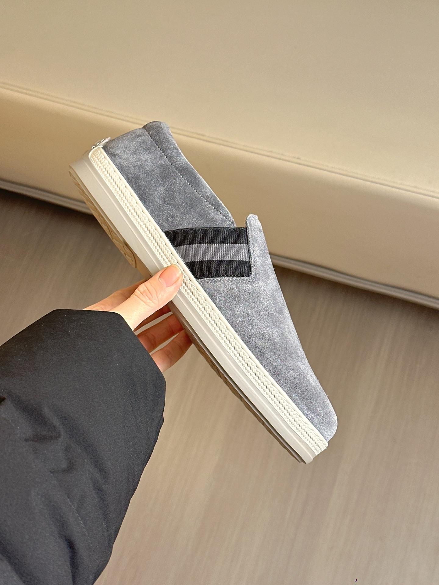 TOD'S/Tod's nuevos mocasines de hombre esta sección de zapatos a aterciopelada suave gamuza y piel d