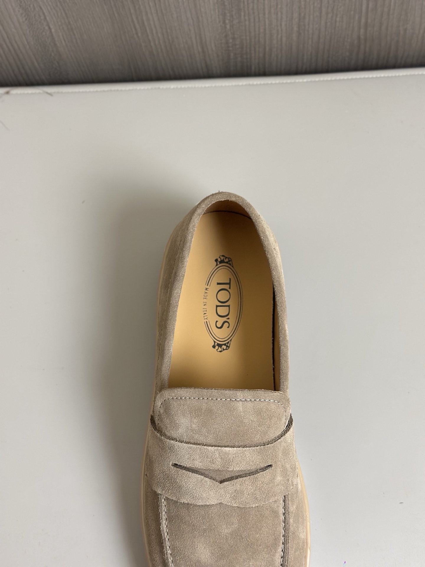 TOD'S/Tod's nuevos mocasines de hombre esta sección de zapatos a aterciopelada suave gamuza y piel d