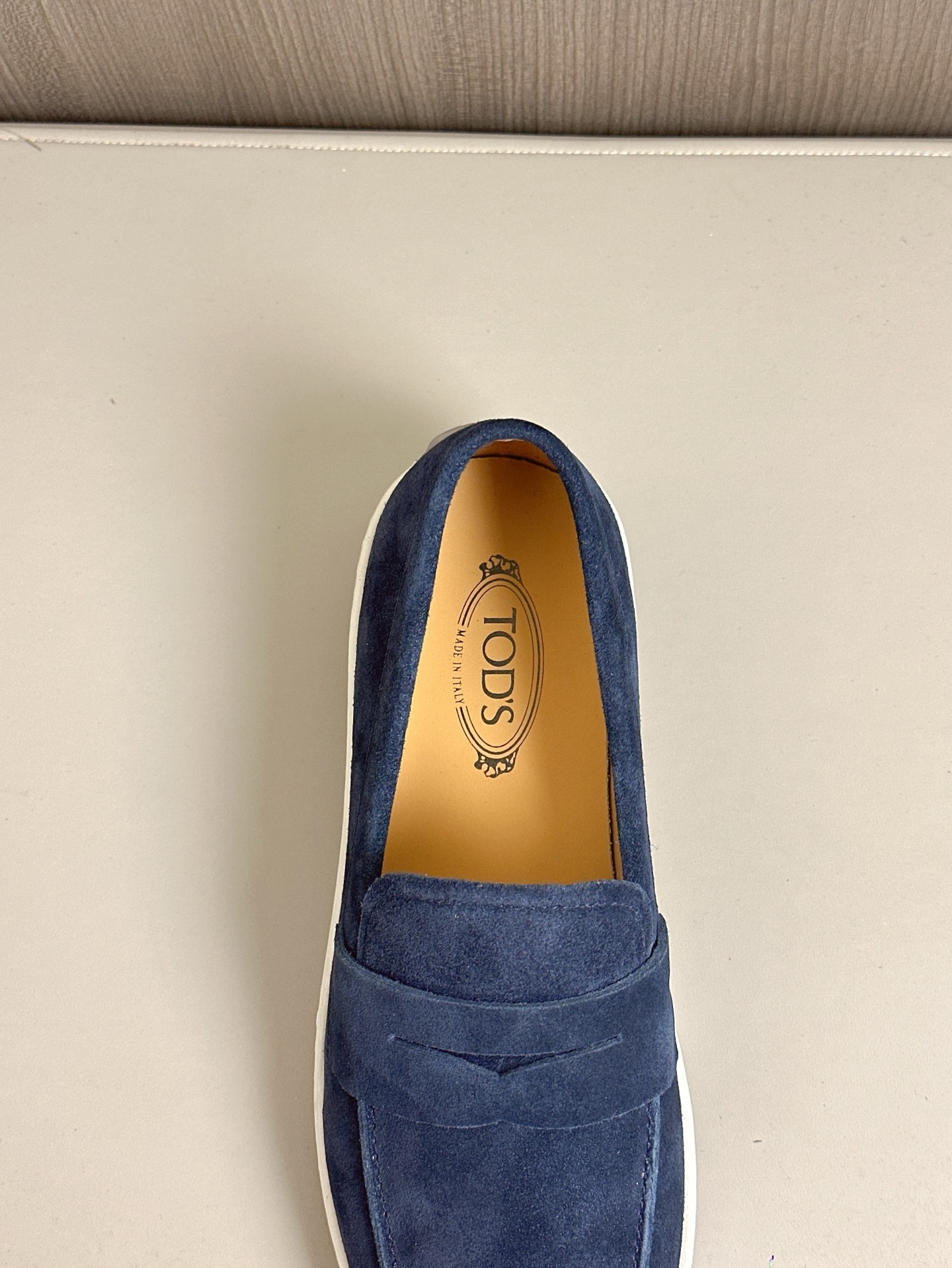 TOD'S/Tod's nuevos mocasines de hombre esta sección de zapatos a aterciopelada suave gamuza y piel d