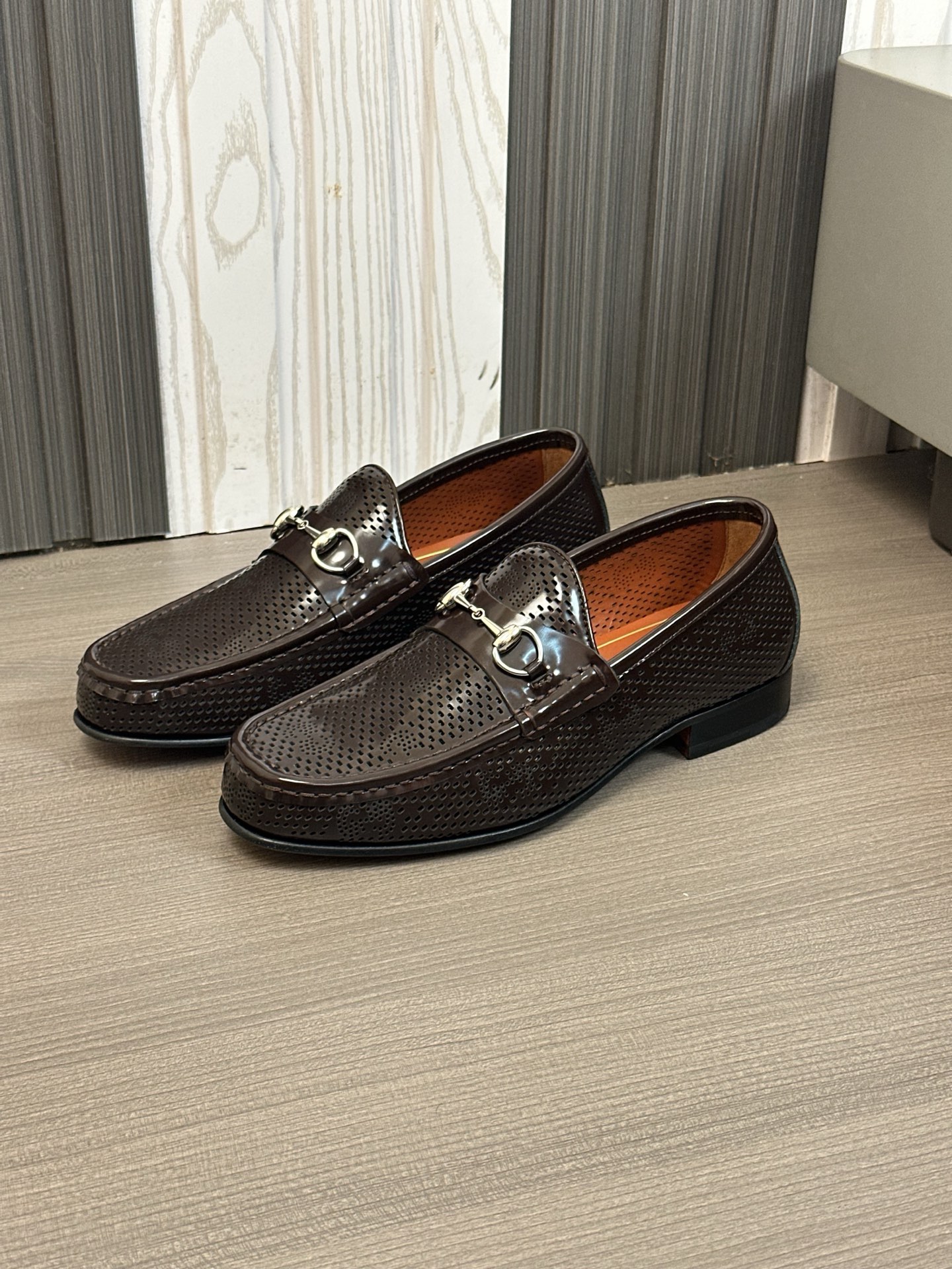 Gucci Men's Formal Loafers Genuine Leather Dress Shoes - Brown 7 i1744495567822 6045 0 5