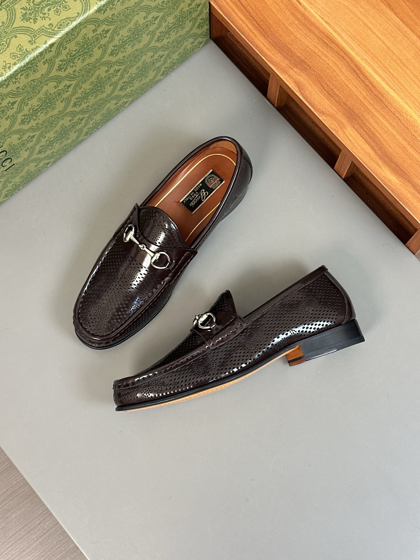 Gucci Men's Formal Loafers Genuine Leather Dress Shoes - Brown 3 i1744495569599 5709 0 1