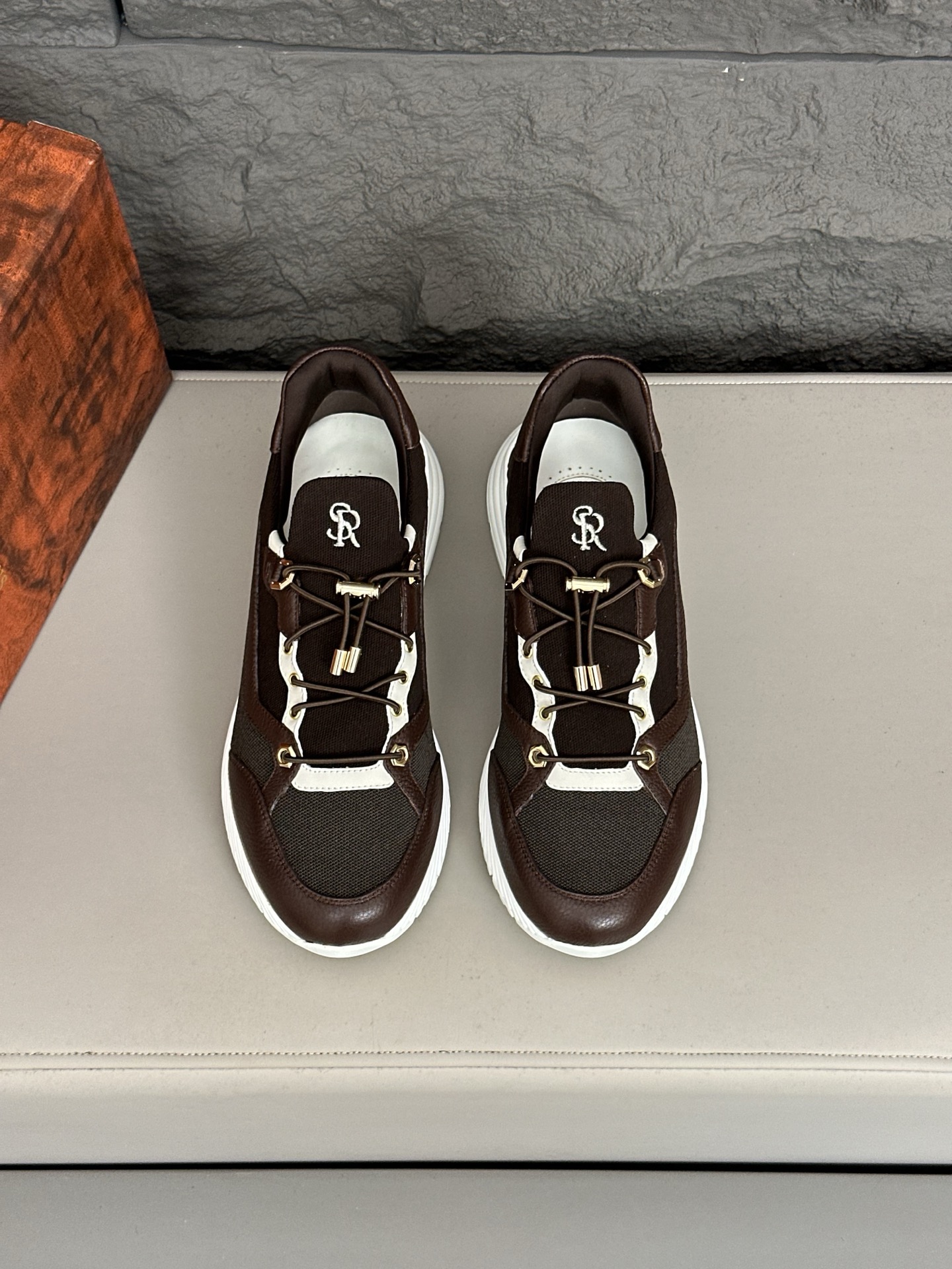 Calidad original!Stefano Ricci (Stefan) zapatos casuales de cuero para hombre. Hecho de cuero de bec