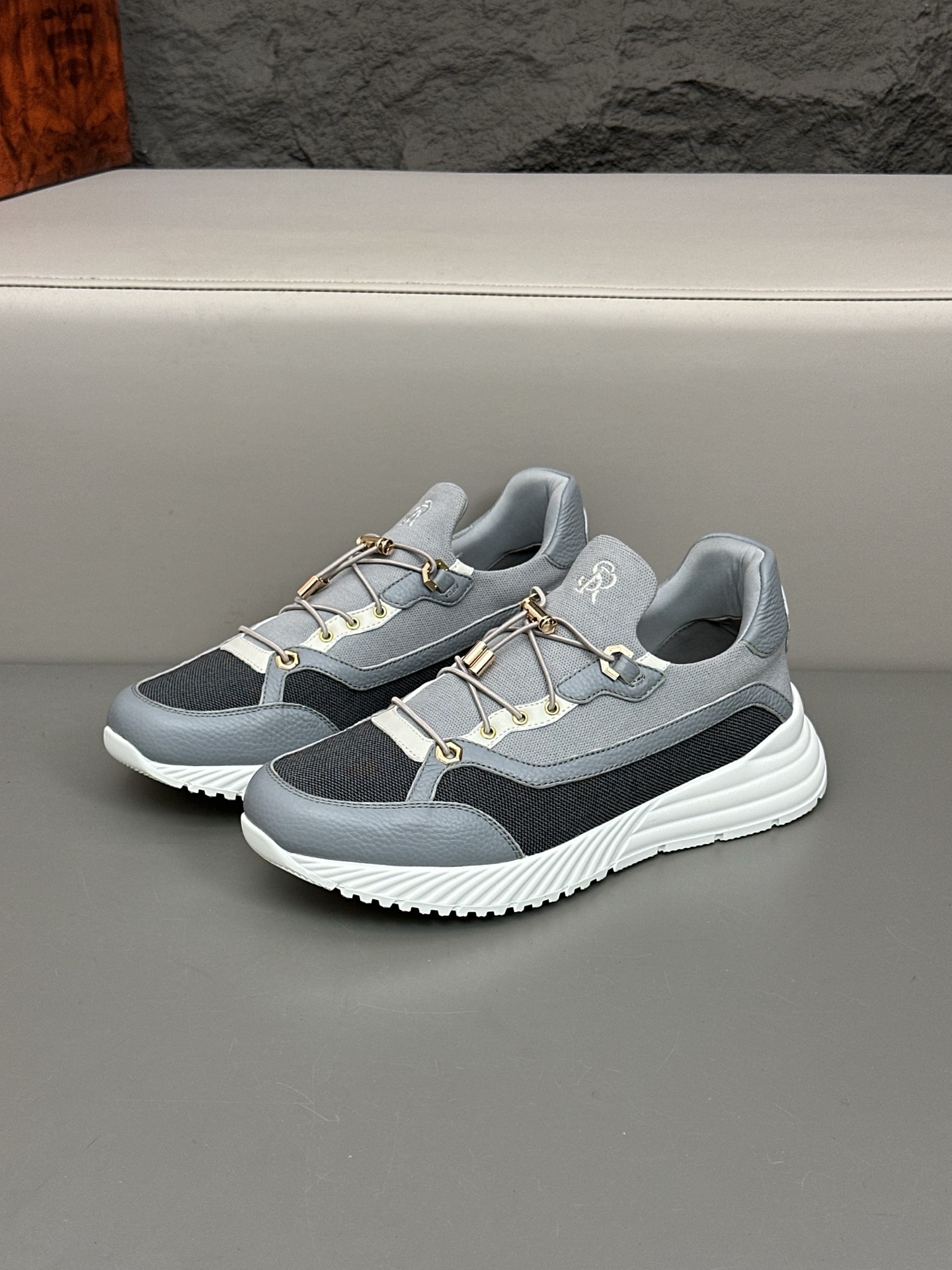 Calidad original!Stefano Ricci (Stefan) zapatos casuales de cuero para hombre. Hecho de cuero de bec