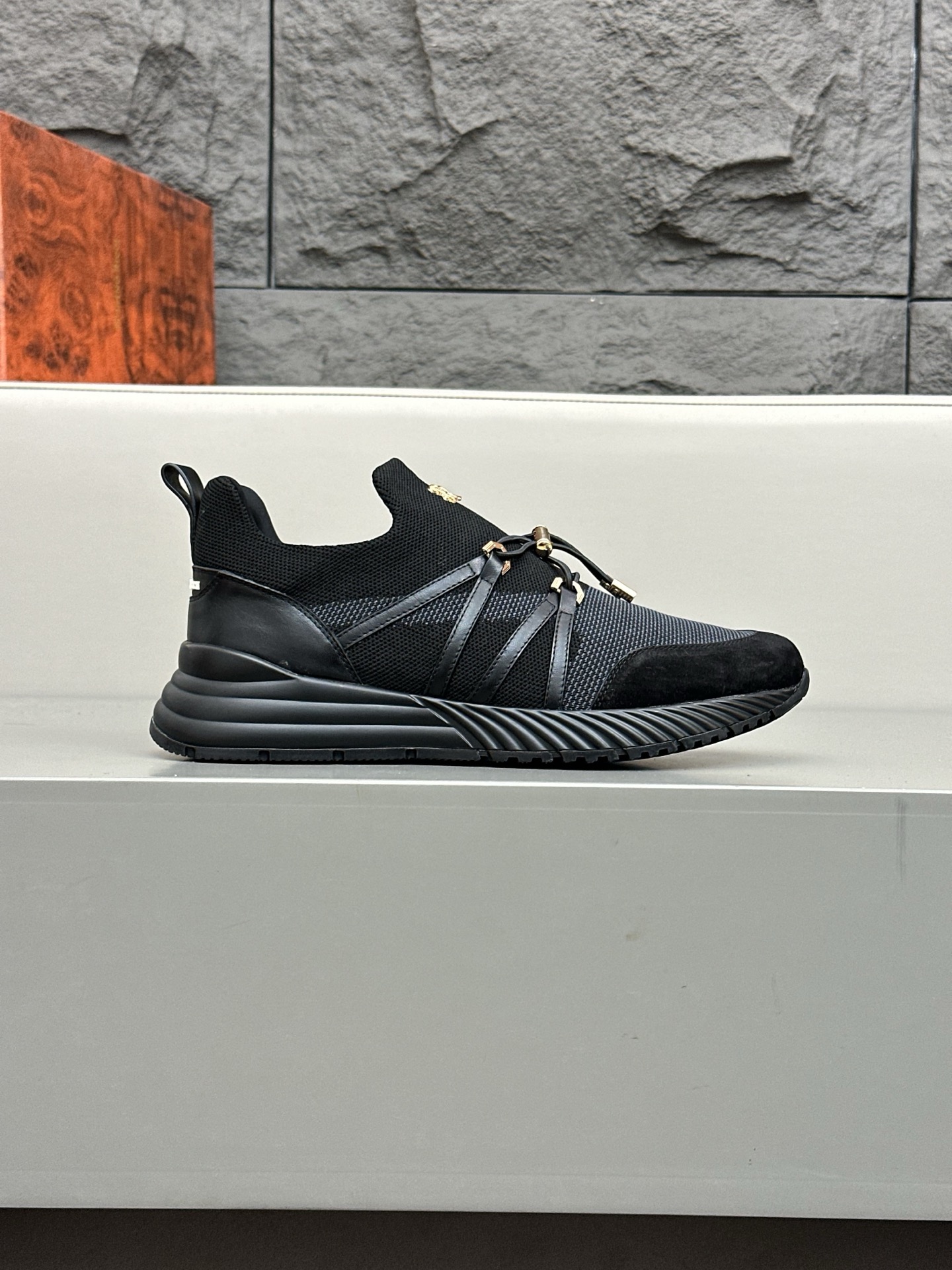 Calidad original!Stefano Ricci (Stefan) zapatos casuales de cuero para hombre. Hecho de cuero de bec