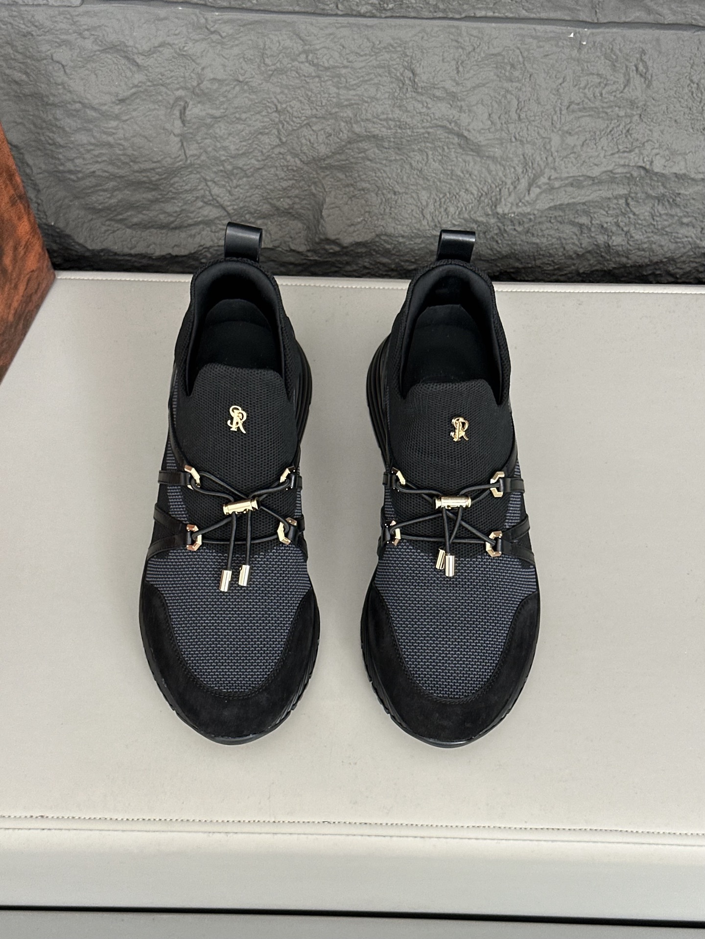 Calidad original!Stefano Ricci (Stefan) zapatos casuales de cuero para hombre. Hecho de cuero de bec