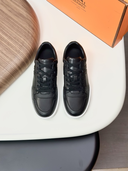 Hermès Men's Black Leather Sneakers, New Popular Style, Sizes 39-44 1 Hermès Men's Black Leather Sneakers, New Popular Style, Sizes 39-44