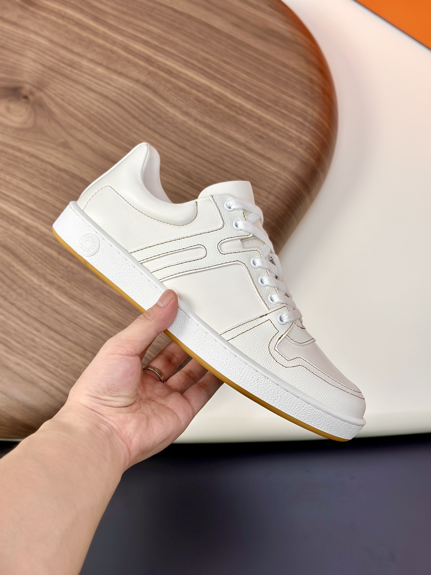 Men's White Leather Sneakers Classic Street Style Breathable Comfortable 4 i1749967685182 3139 0 3