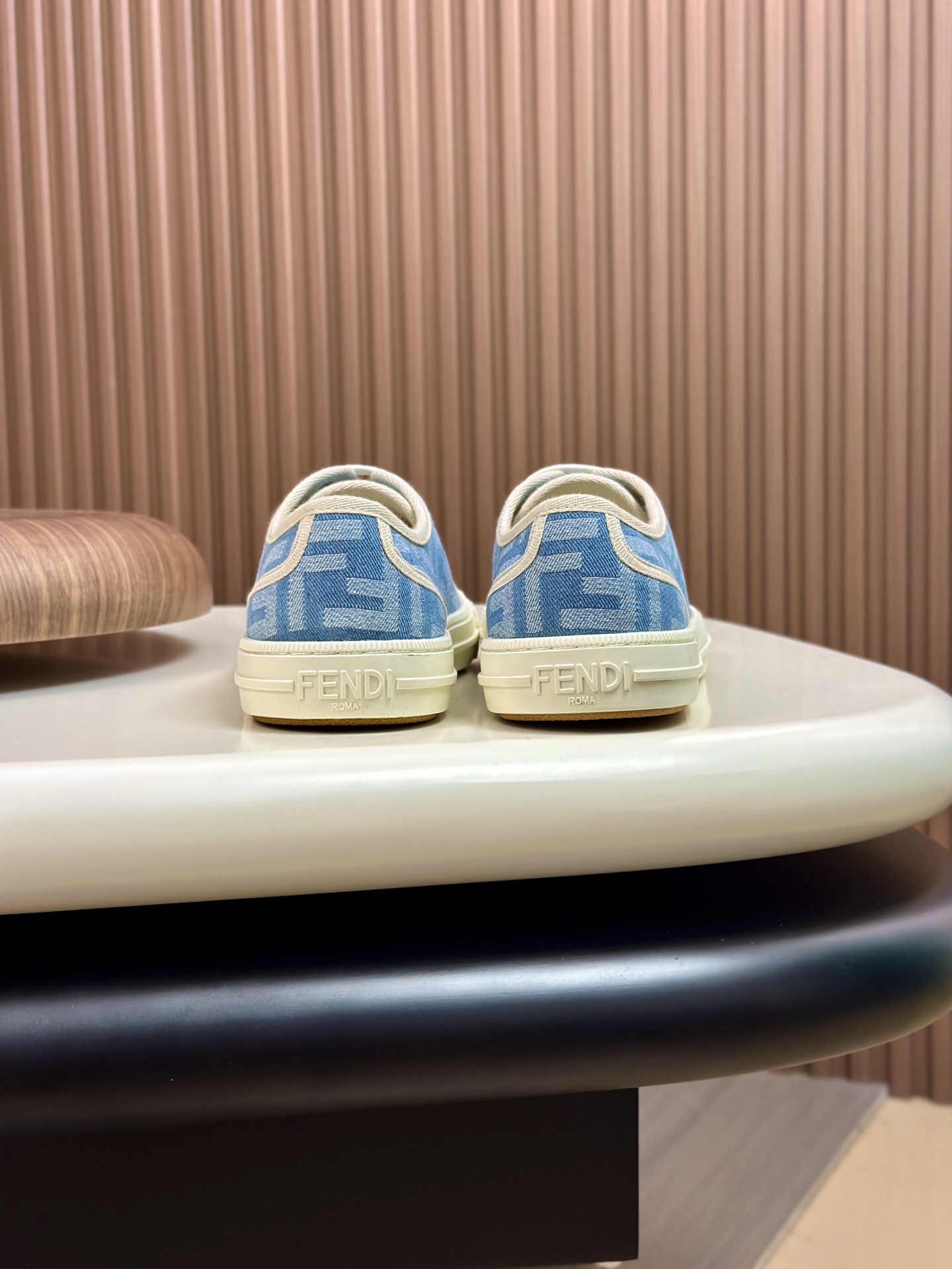 Fendi FendiMatch Sneakers Blue FF Motif Canvas Lace-Up, Couple Style Shoes 8 i1750144317887 3517 0 6