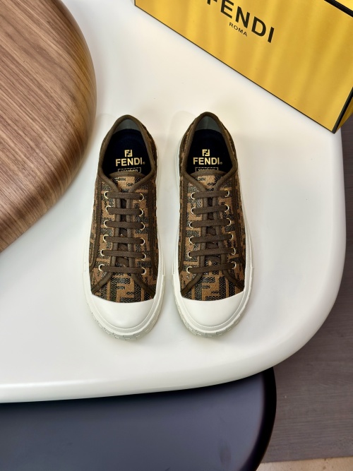 Fendi FendiMatch Brown FF Motif Sneakers Lace-Up, Size 35-45 1 Fendi FendiMatch Brown FF Motif Sneakers Lace-Up, Size 35-45