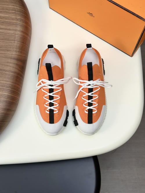 Hermès Men's Flyknit Sneakers Orange, High-Quality Stitching, Comfortable 1 Hermès Men's Flyknit Sneakers Orange, High-Quality Stitching, Comfortable