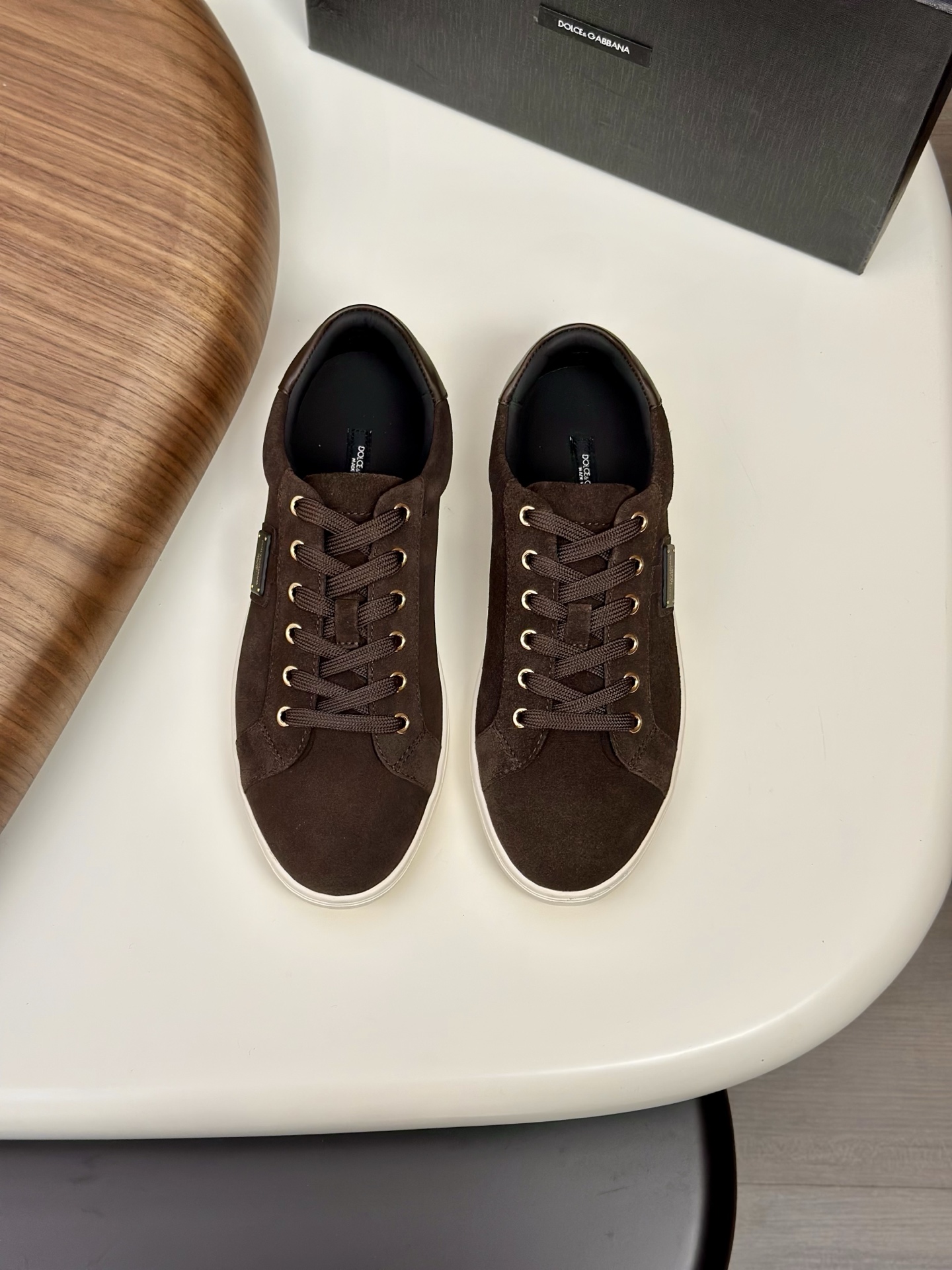 Dolce&Gabbana Brown Suede Leather Sneakers Casual Shoes For Men 2 i1758624538289 5121 0 0
