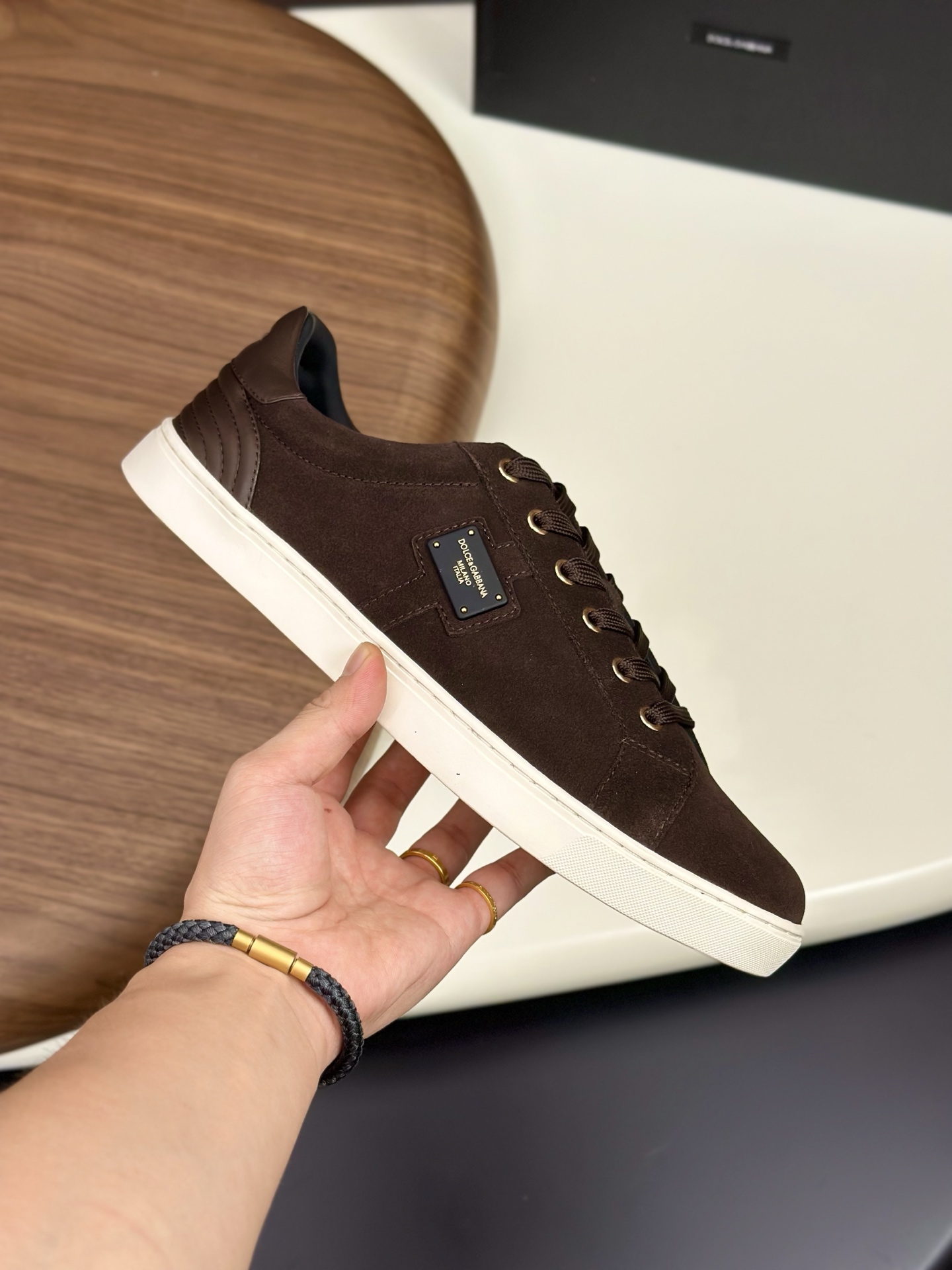 Dolce&Gabbana Brown Suede Leather Sneakers Casual Shoes For Men 5 i1758624540023 9753 0 3