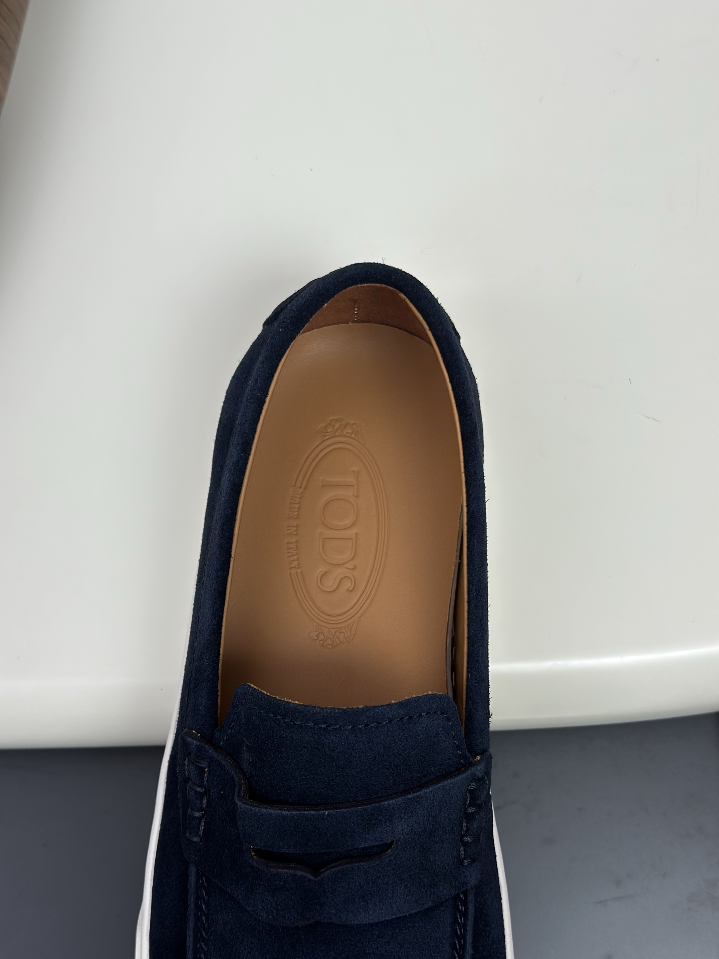 TOD'S Men's Suede Leather Loafers with Raffia Trim & Rubber Pebble Outsole 9 i1758626157170 1272 0 7