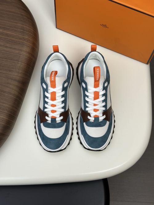 Hermès Men's Italian Suede & Mesh Sneakers - Breathable & Stylish Kicks 7 Hermès Men's Italian Suede & Mesh Sneakers - Breathable & Stylish Kicks