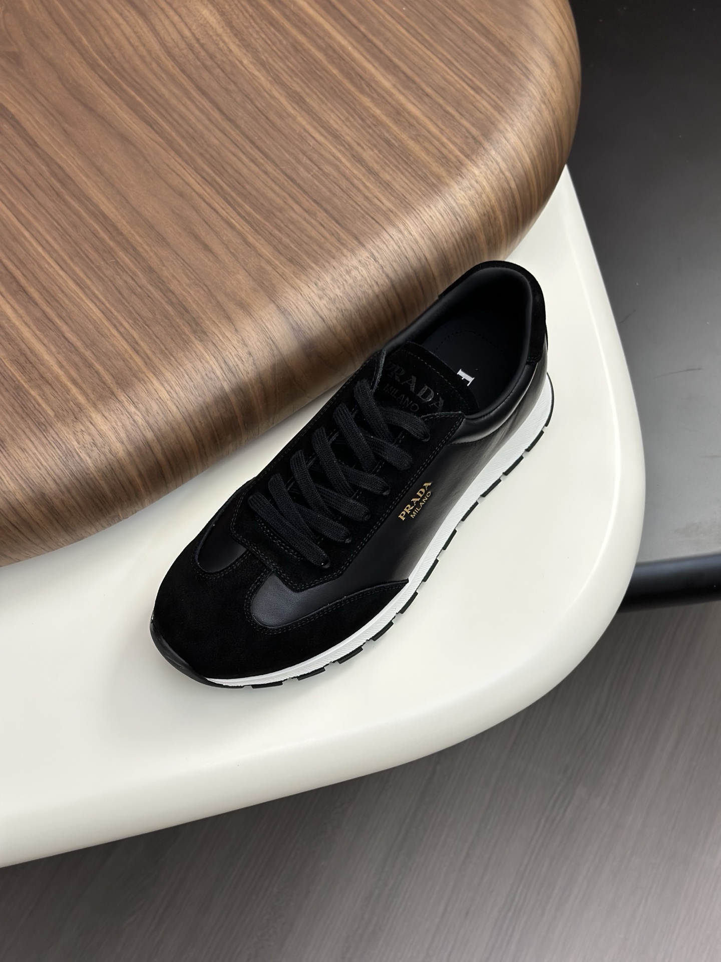 Prada Men's Nappa Leather and Suede Lightweight Sporty Sneakers 9 i1758626928613 410 0 7