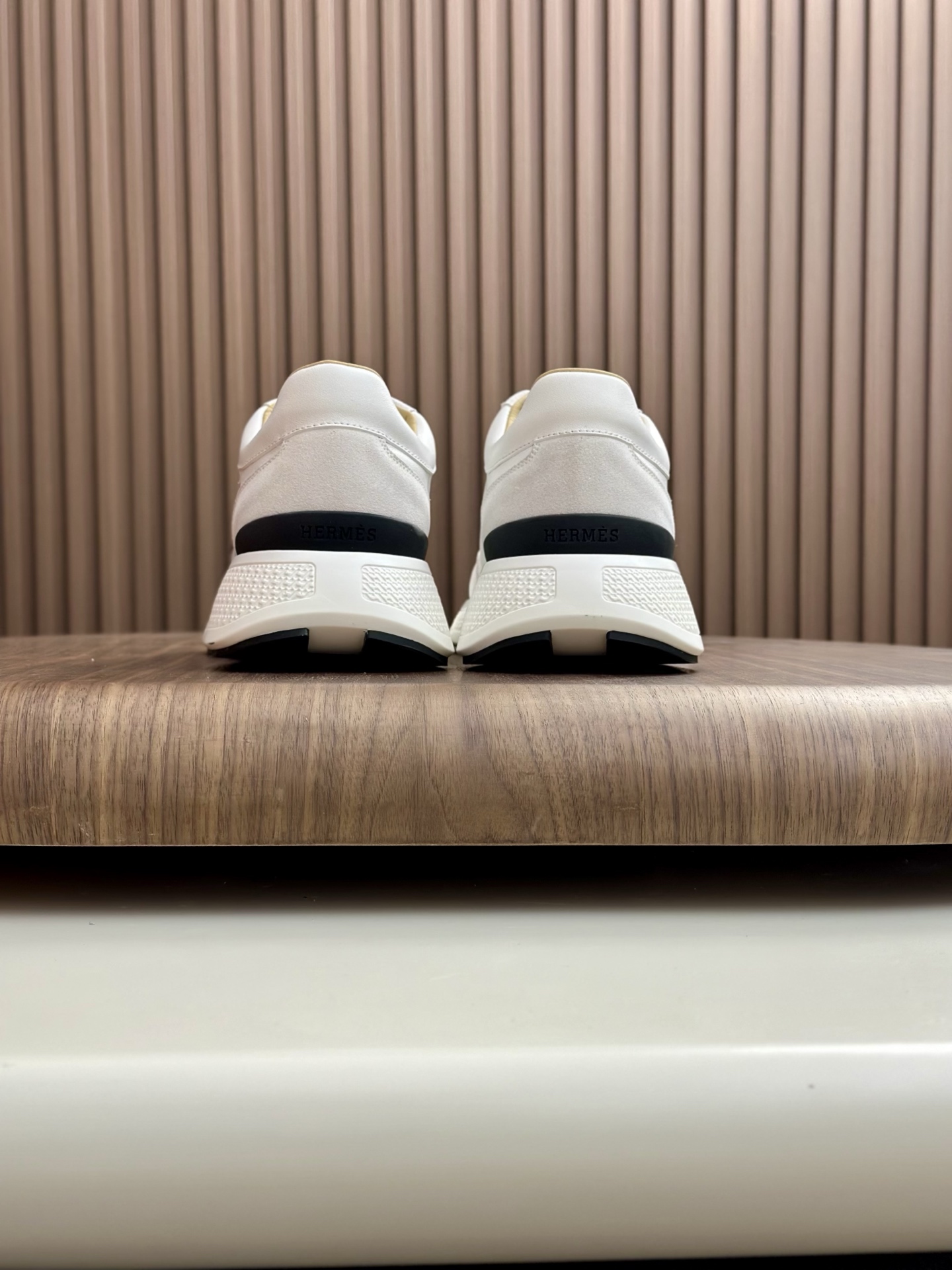 Hermes Men's White Leather & Canvas Sneakers with 'H' Stitching - Size 39-44 8 i1760338929769 8731 0 6