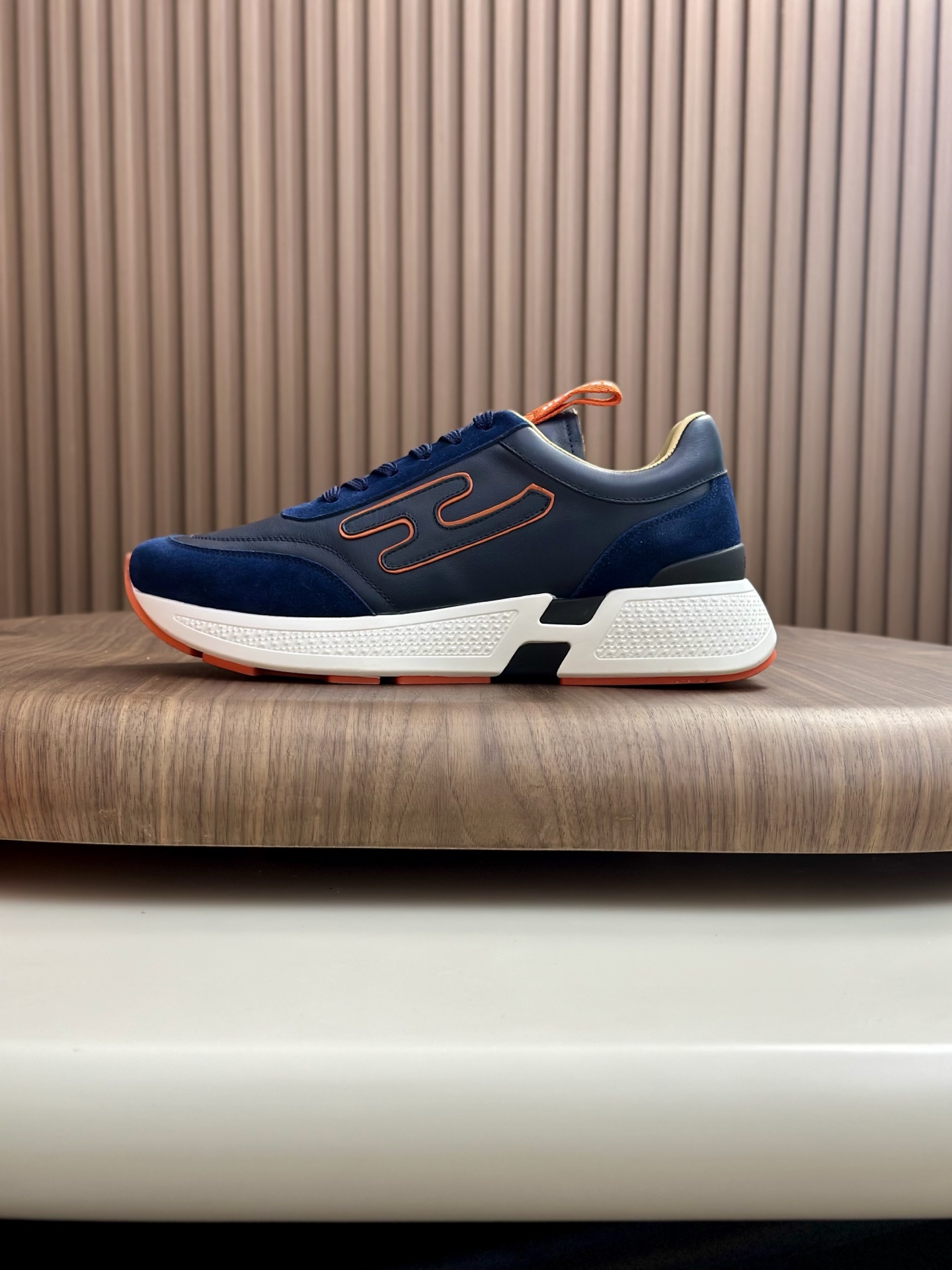 Hermes Men's Navy Leather & Canvas Sneakers with 'H' Motif - Size 39-44 4 i1760338985941 5165 0 3