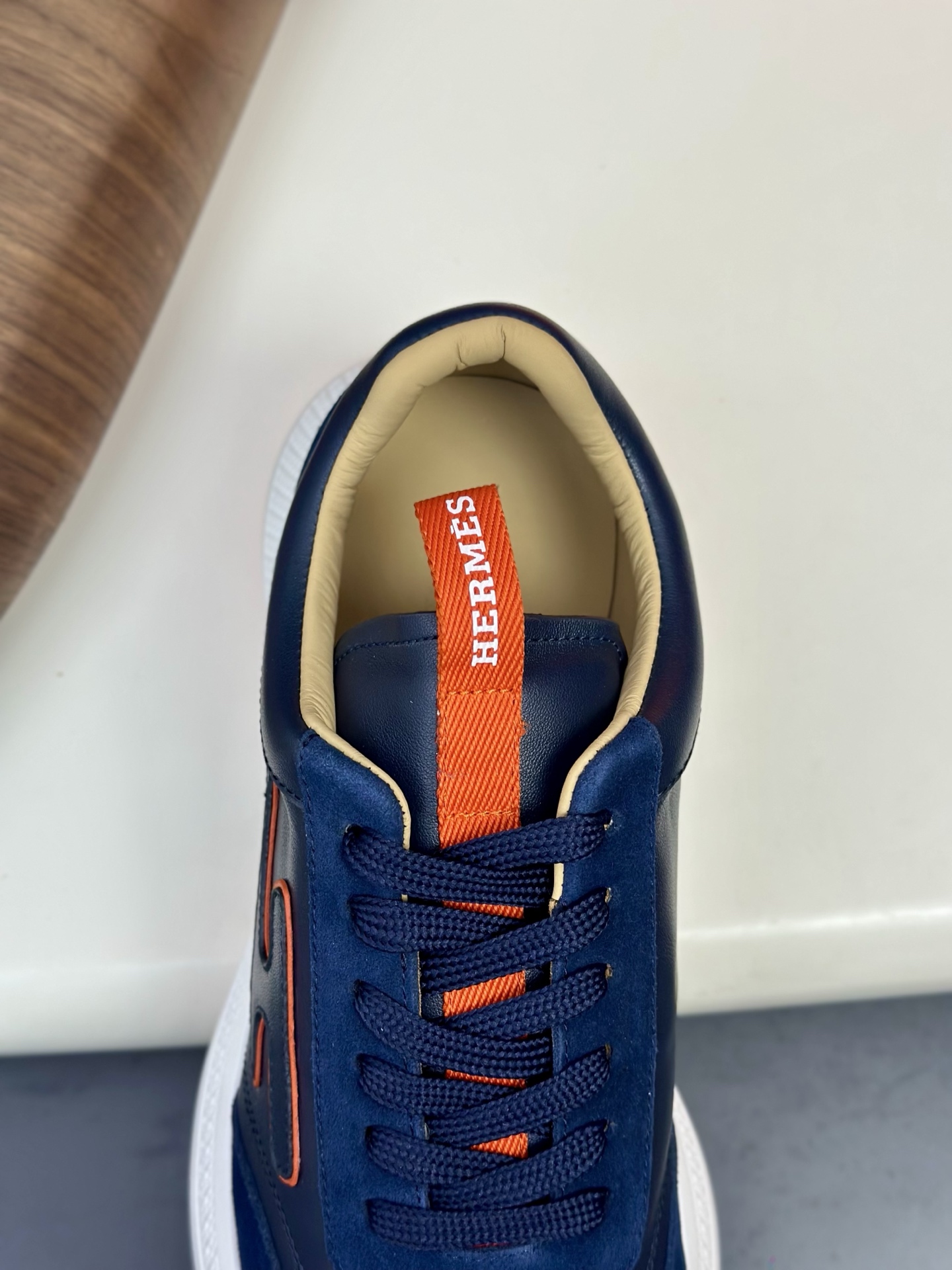 Hermes Men's Navy Leather & Canvas Sneakers with 'H' Motif - Size 39-44 9 i1760338985942 8122 0 7