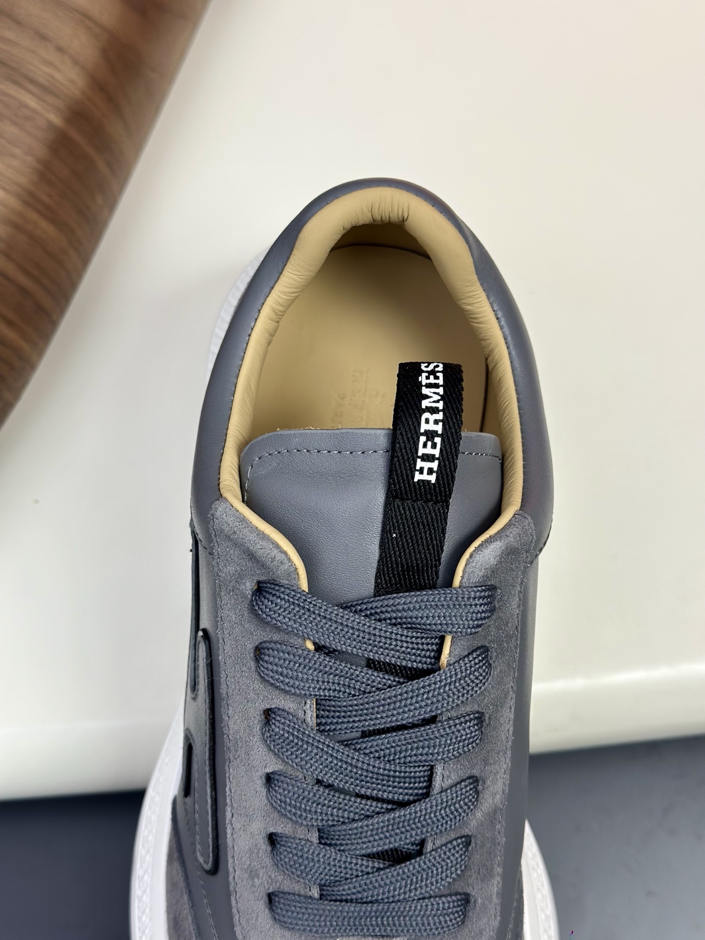 Hermès Men's Grey Leather & Canvas Sneakers with 'H' Motif, Sizes 39-44 8 i1760339017502 5425 0 7