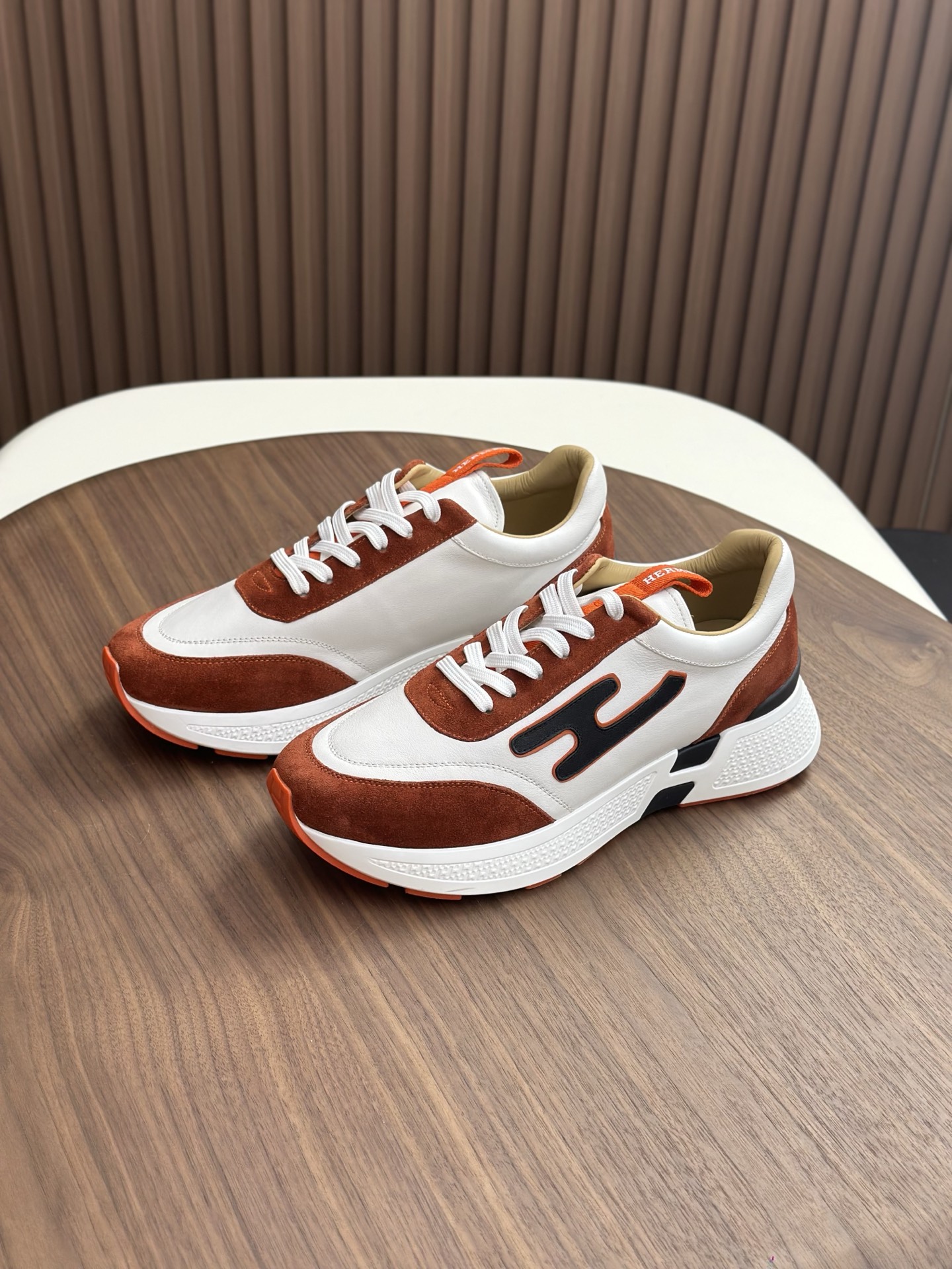 Hermes Men's White Leather & Suede Sneakers with 'H' Motif - Size 39-44 6 i1760339032752 8712 0 4